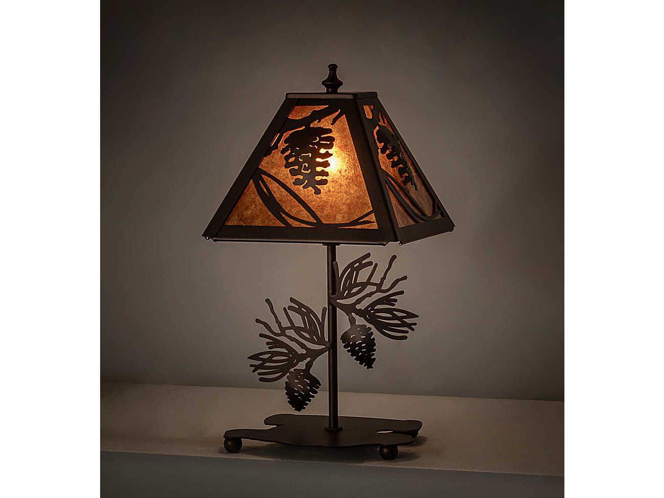 Meyda Whispering Pines Bronze Traditional Table Lamp