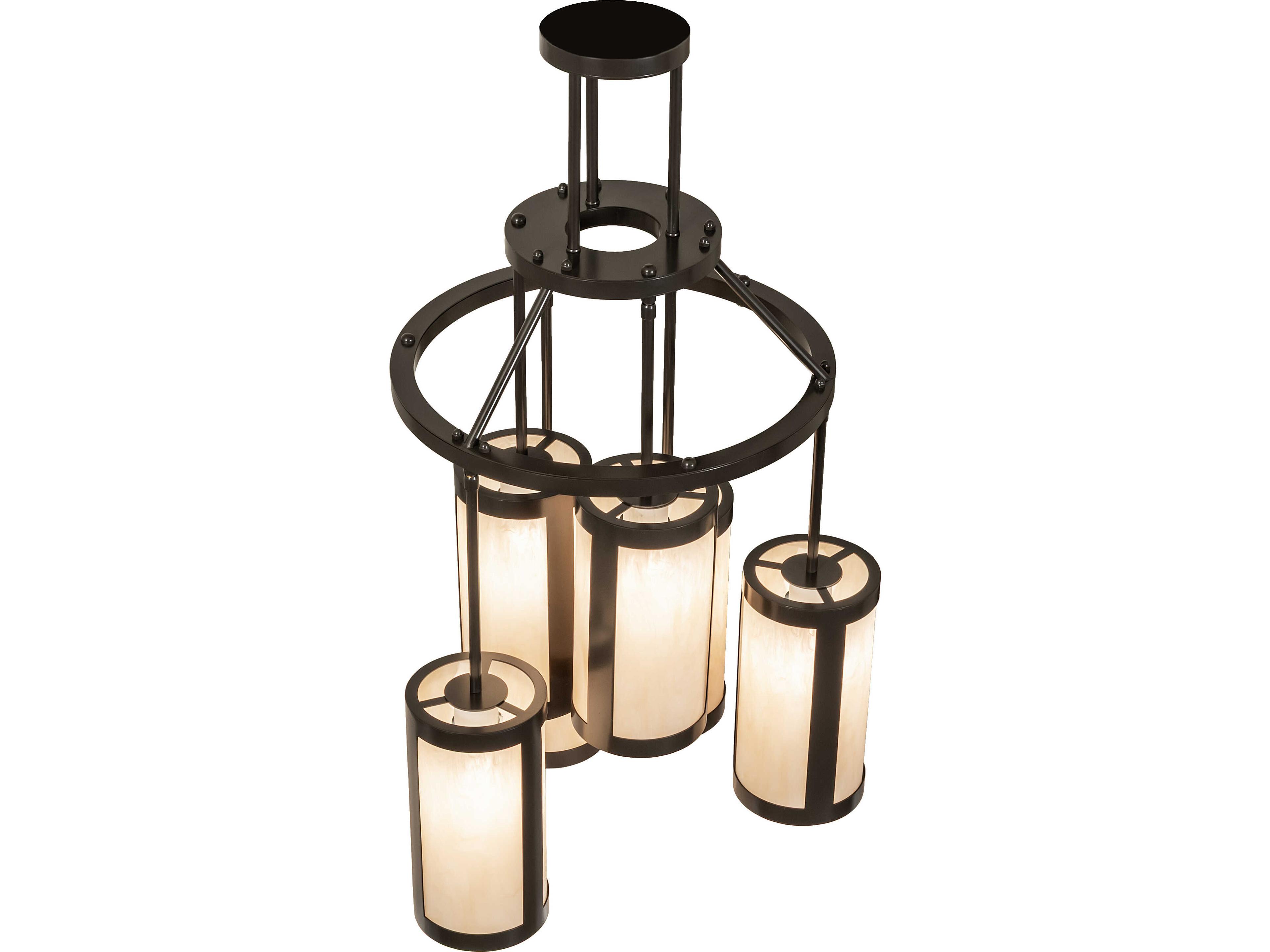 Meyda Cartier 6-Light Sahara Taupe Idalight Bronze Traditional Pendant