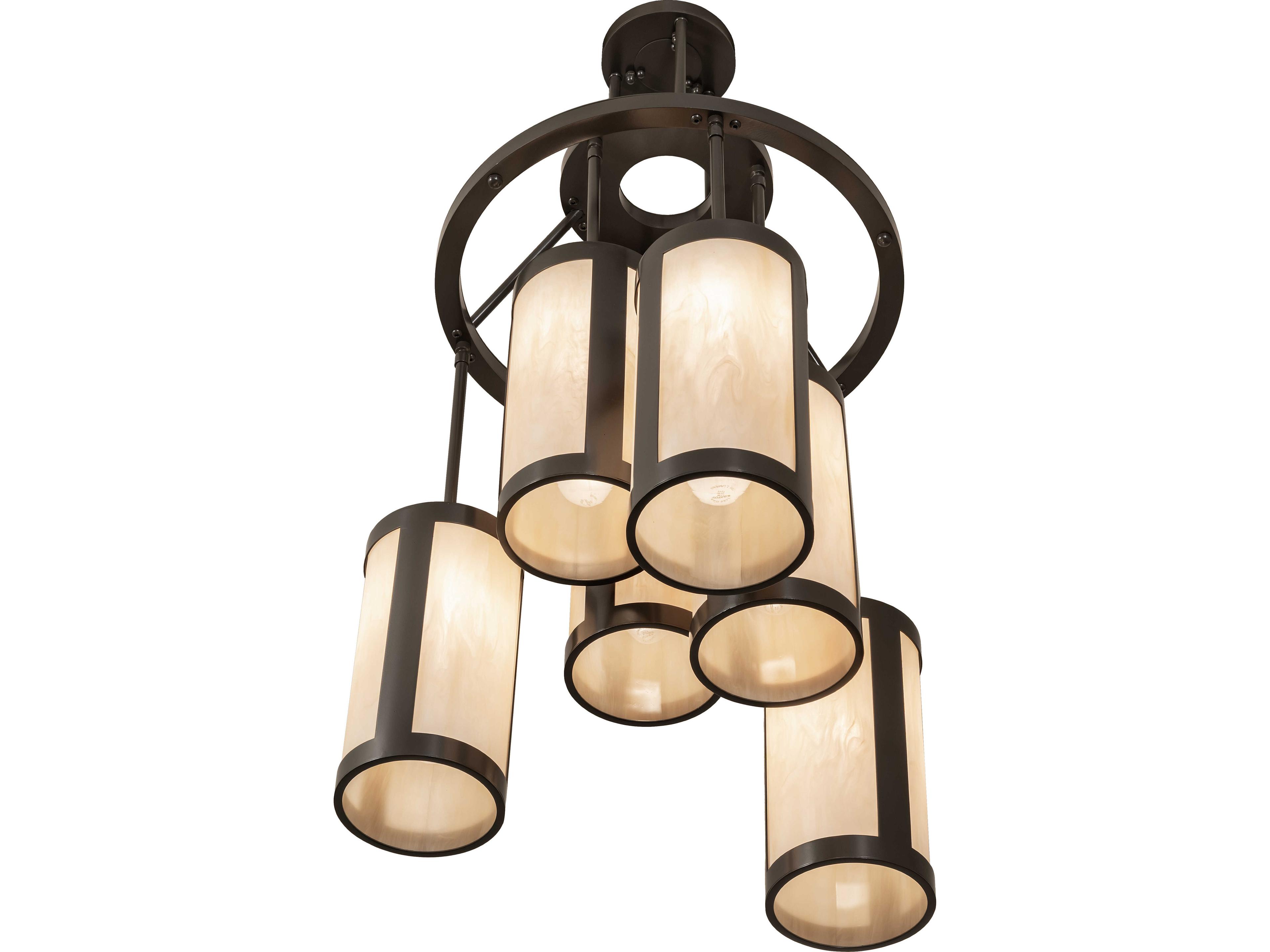Meyda Cartier 6-Light Sahara Taupe Idalight Bronze Traditional Pendant