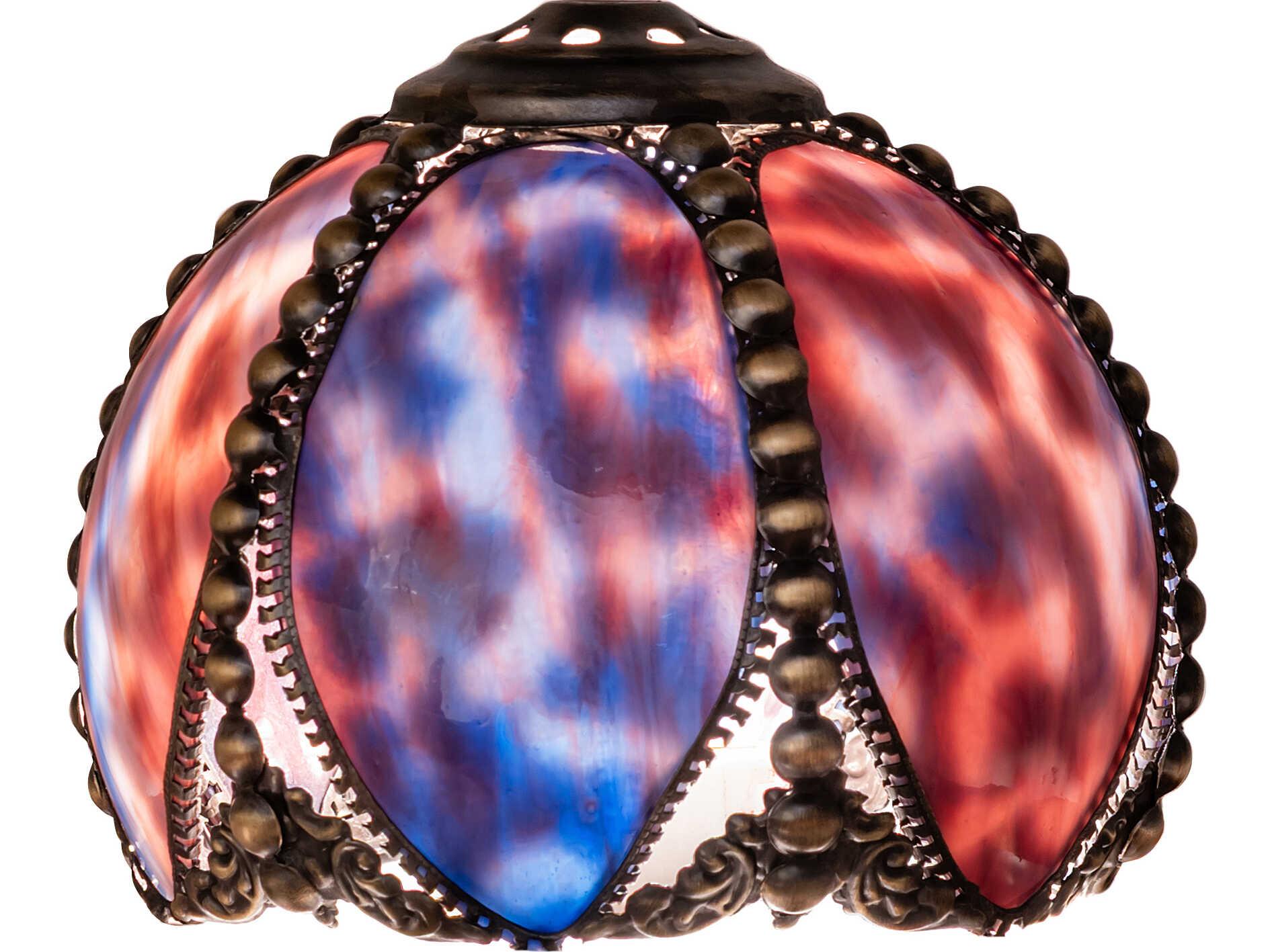 Meyda Petal Bud Purple blue Flemish Glass