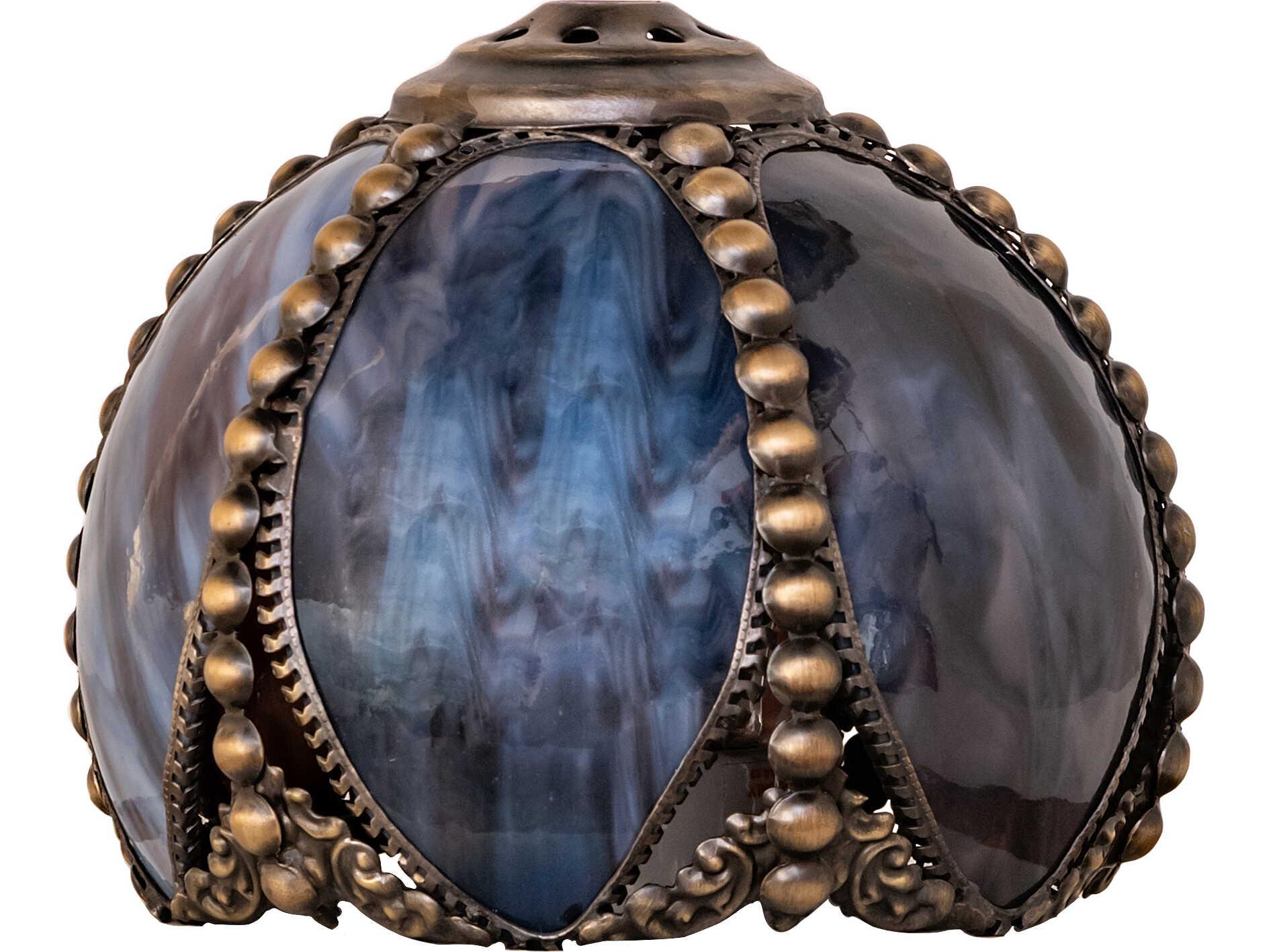 Meyda Petal Bud Purple blue Flemish Glass