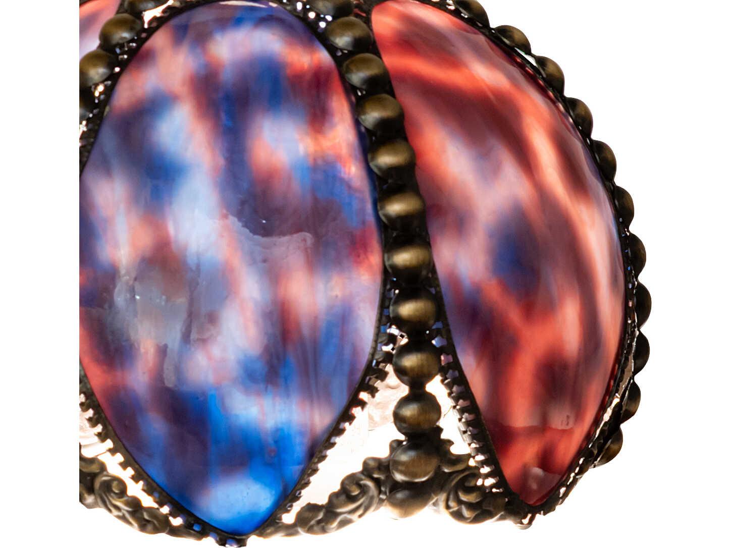 Meyda Petal Bud Purple blue Flemish Glass