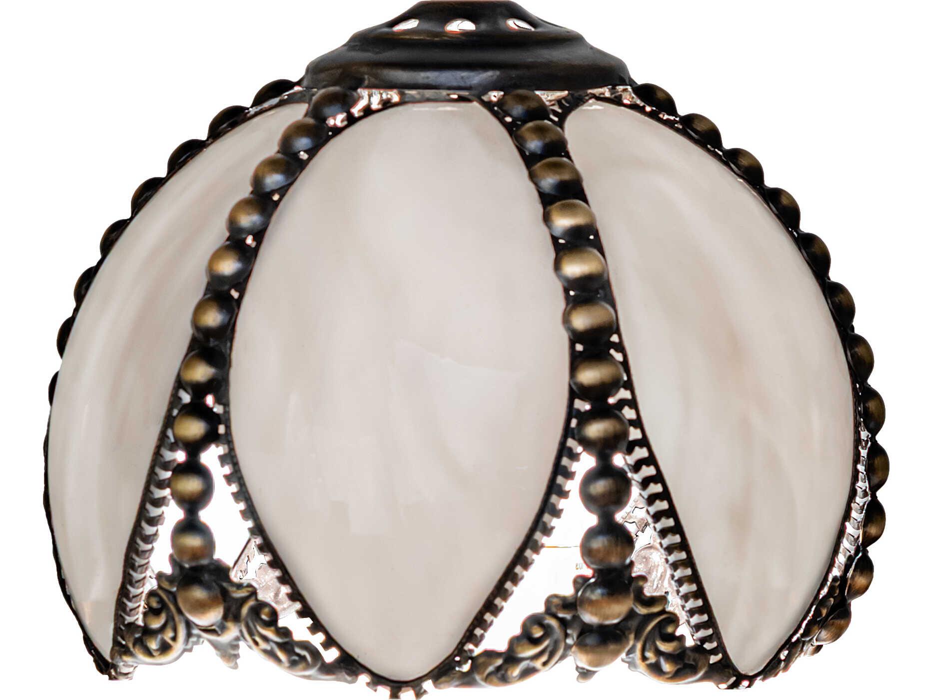 Meyda Petal Bud Slate Gray Opal Glass