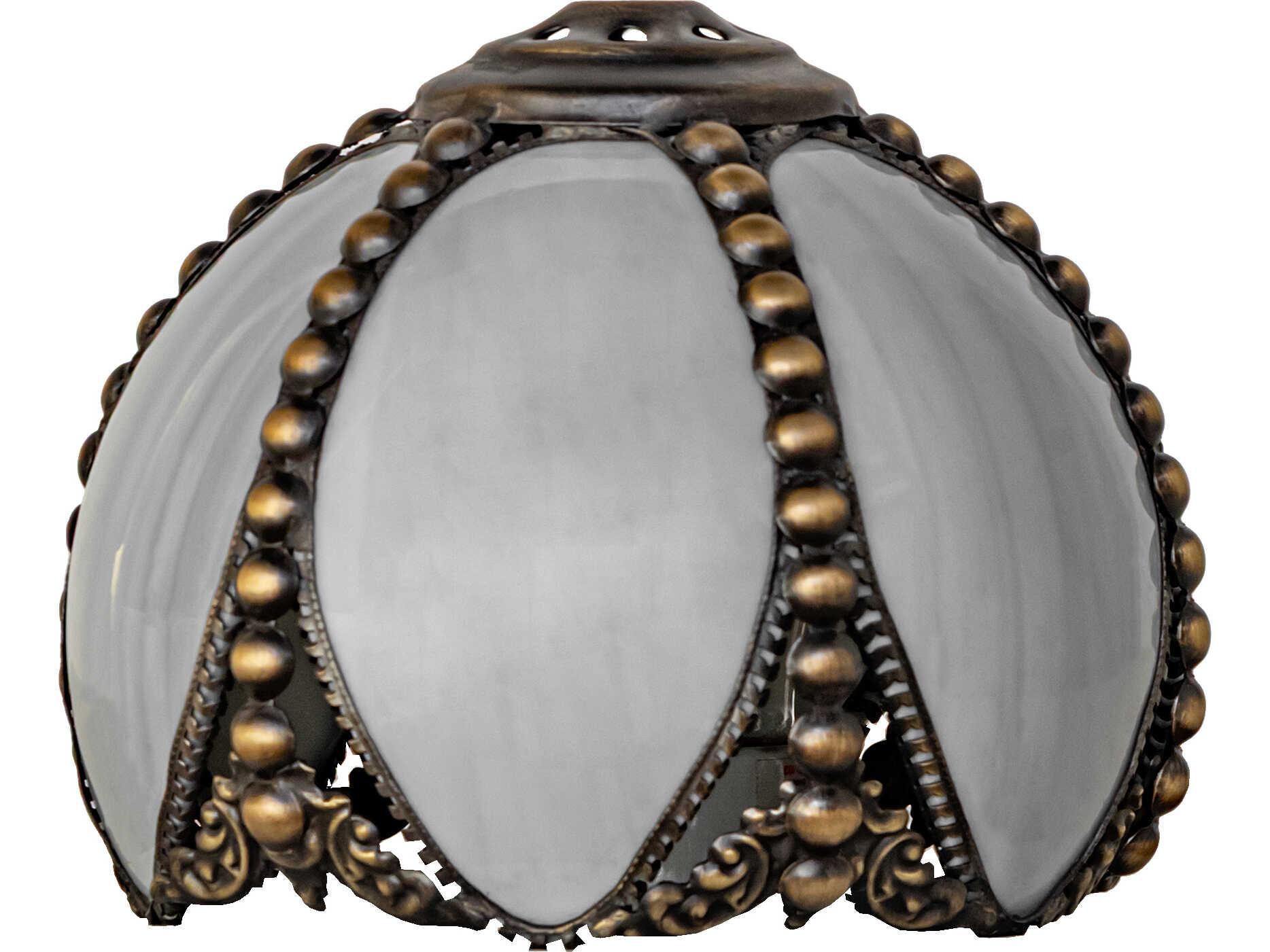 Meyda Petal Bud Slate Gray Opal Glass