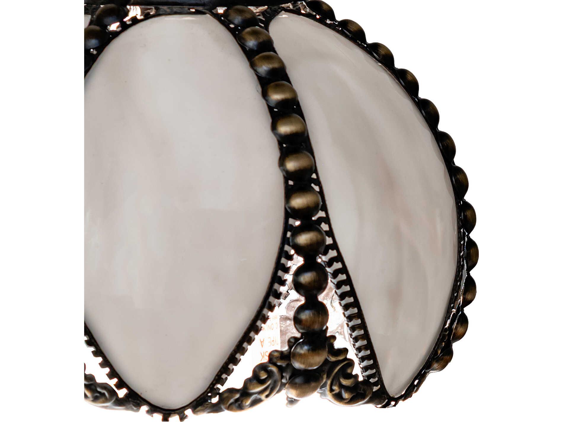 Meyda Petal Bud Slate Gray Opal Glass