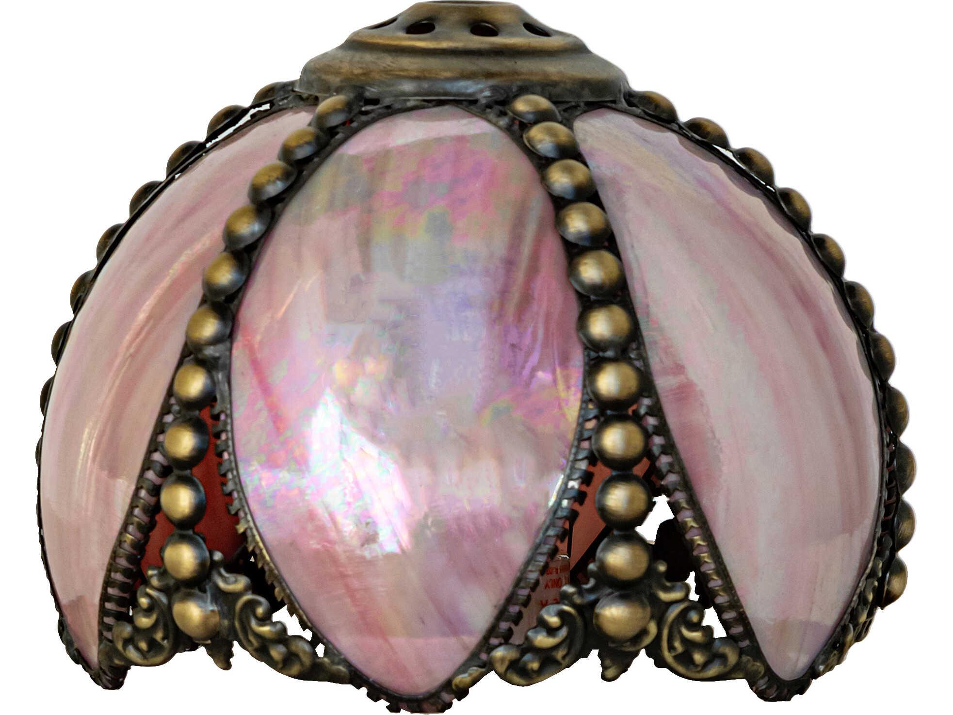 Meyda Petal Bud Pink Iridescent Glass