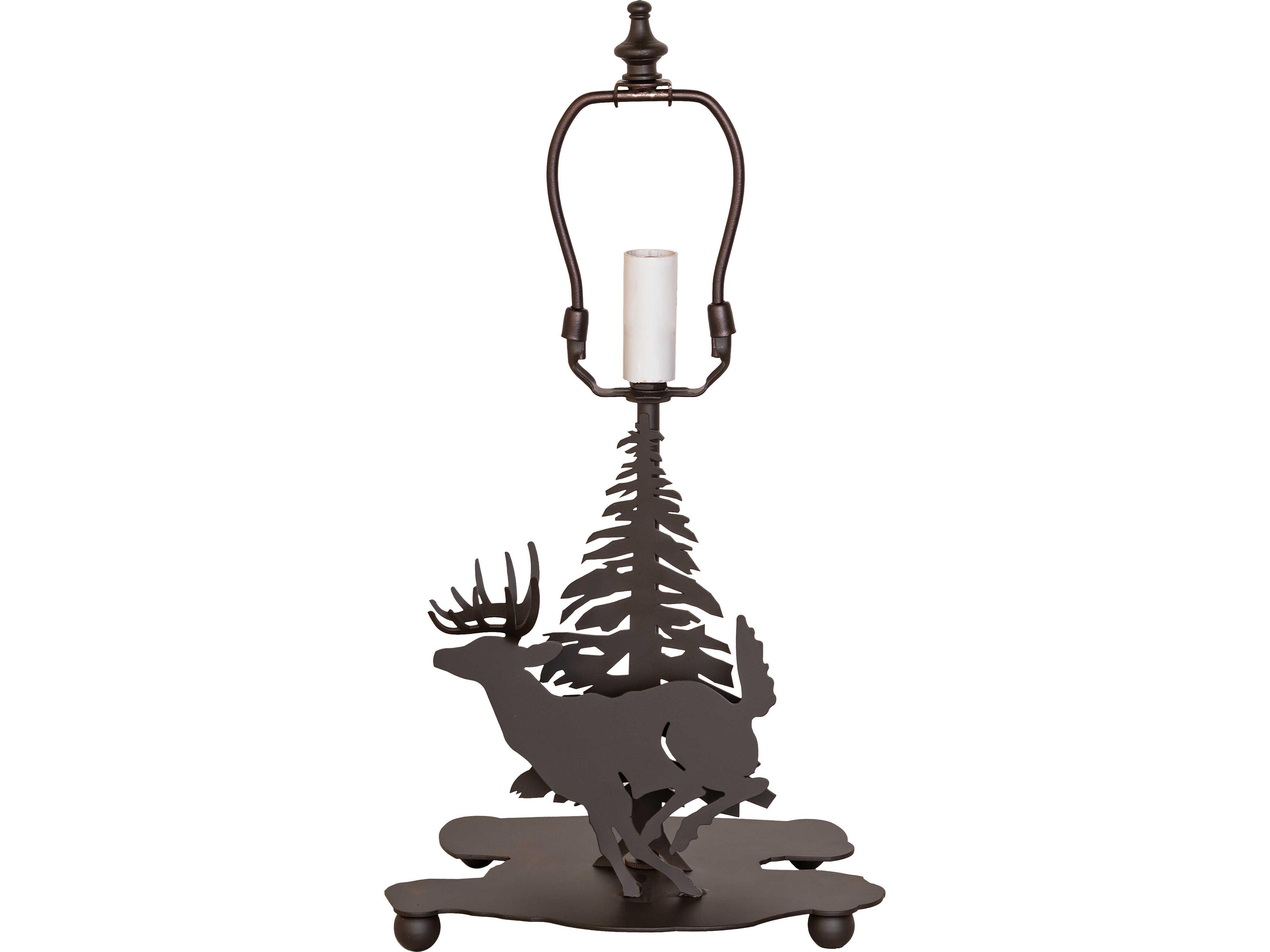 Meyda Lone Deer Bronze Table Lamp