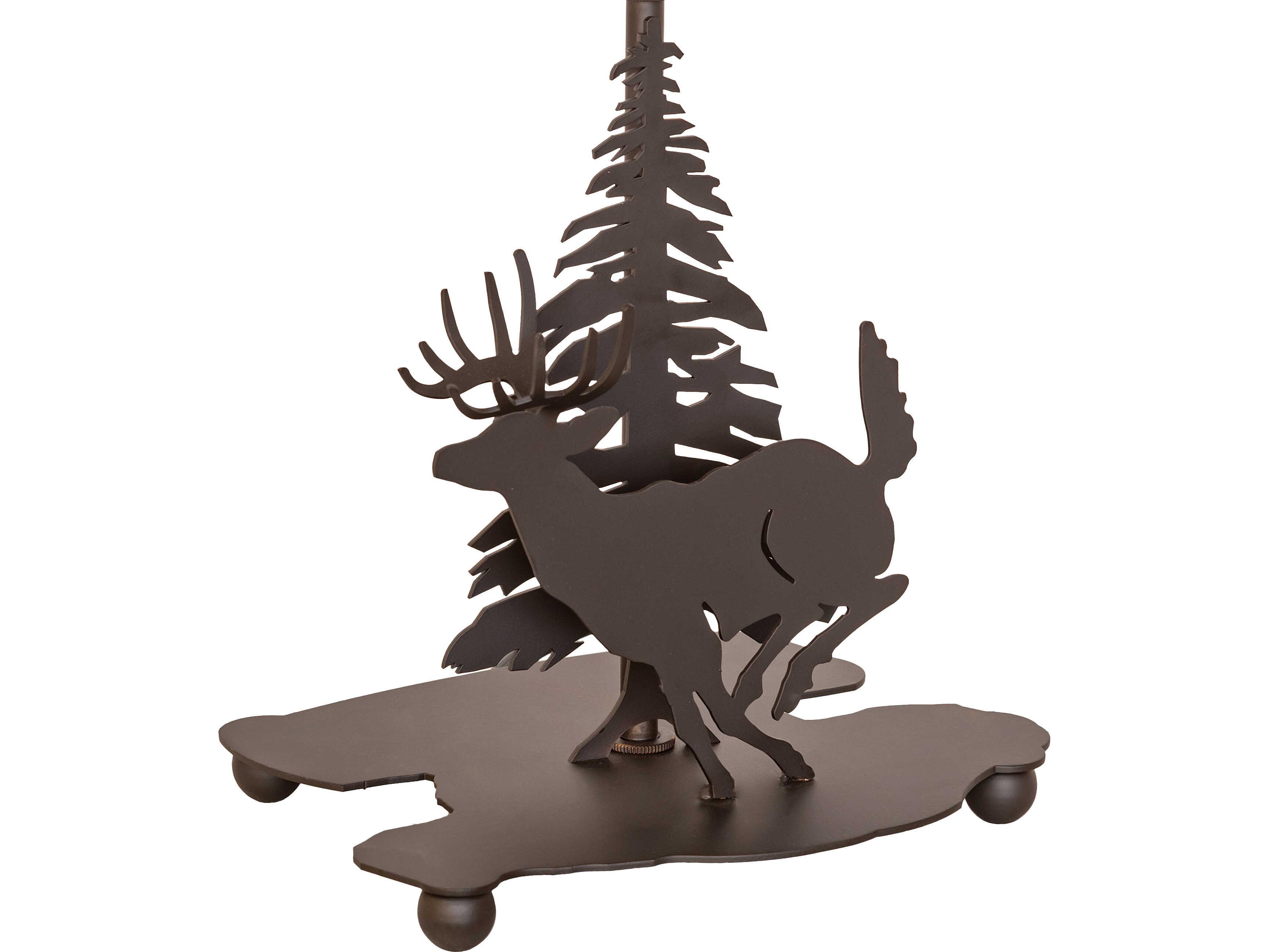 Meyda Lone Deer Bronze Table Lamp