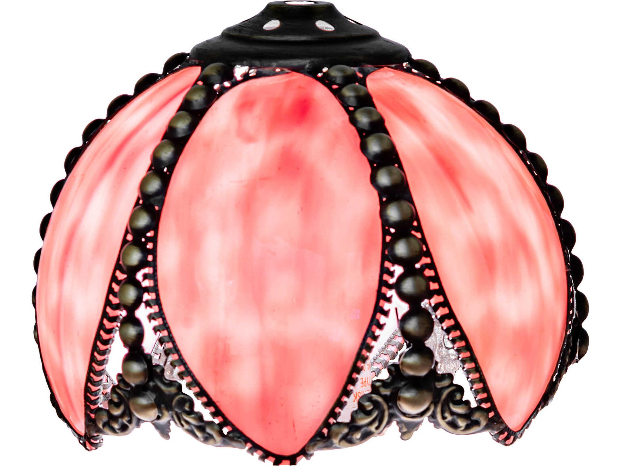 Meyda Petal Bud Pink Art Glass