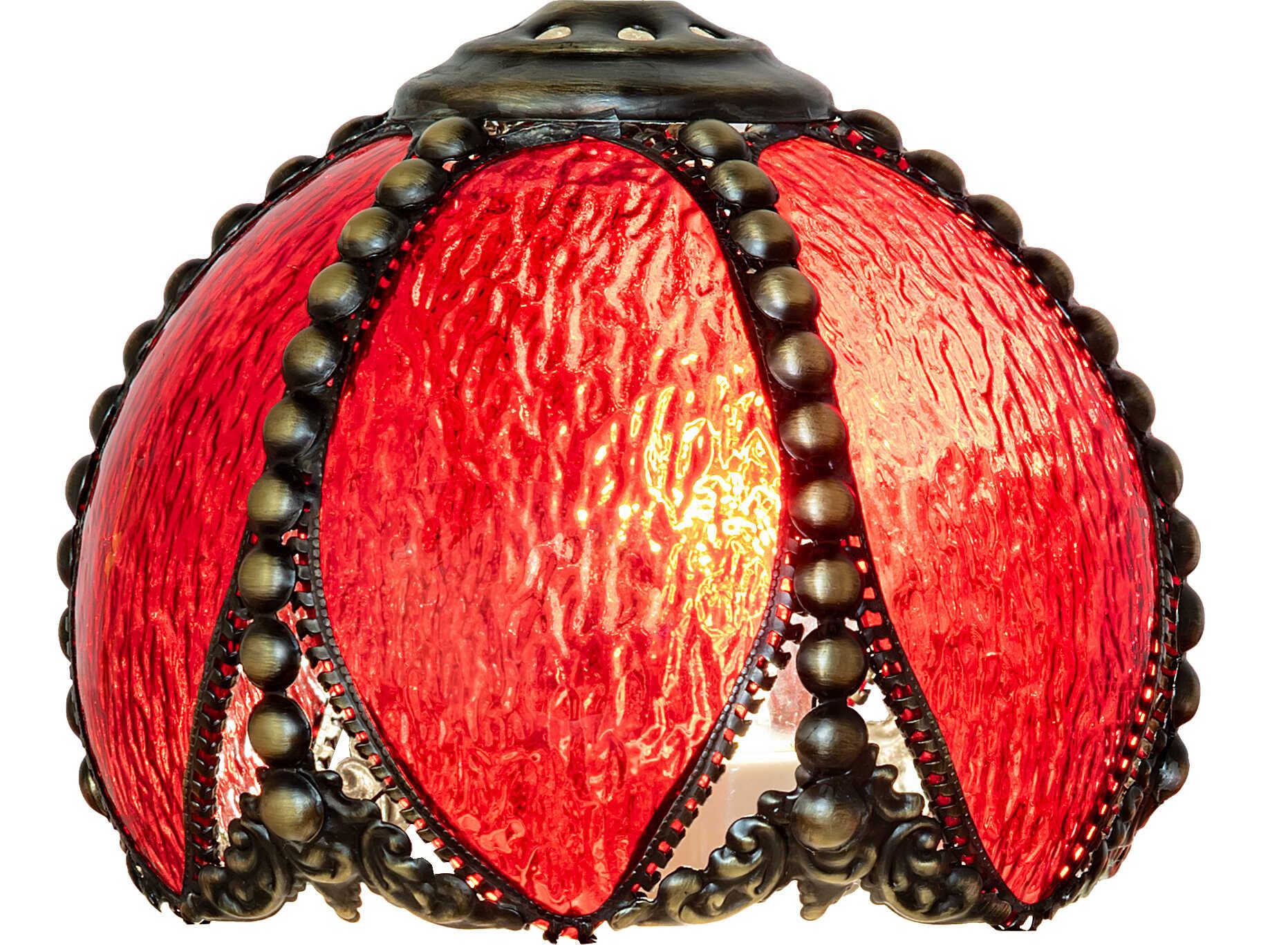 Meyda Petal Bud Red Cathedral Glass