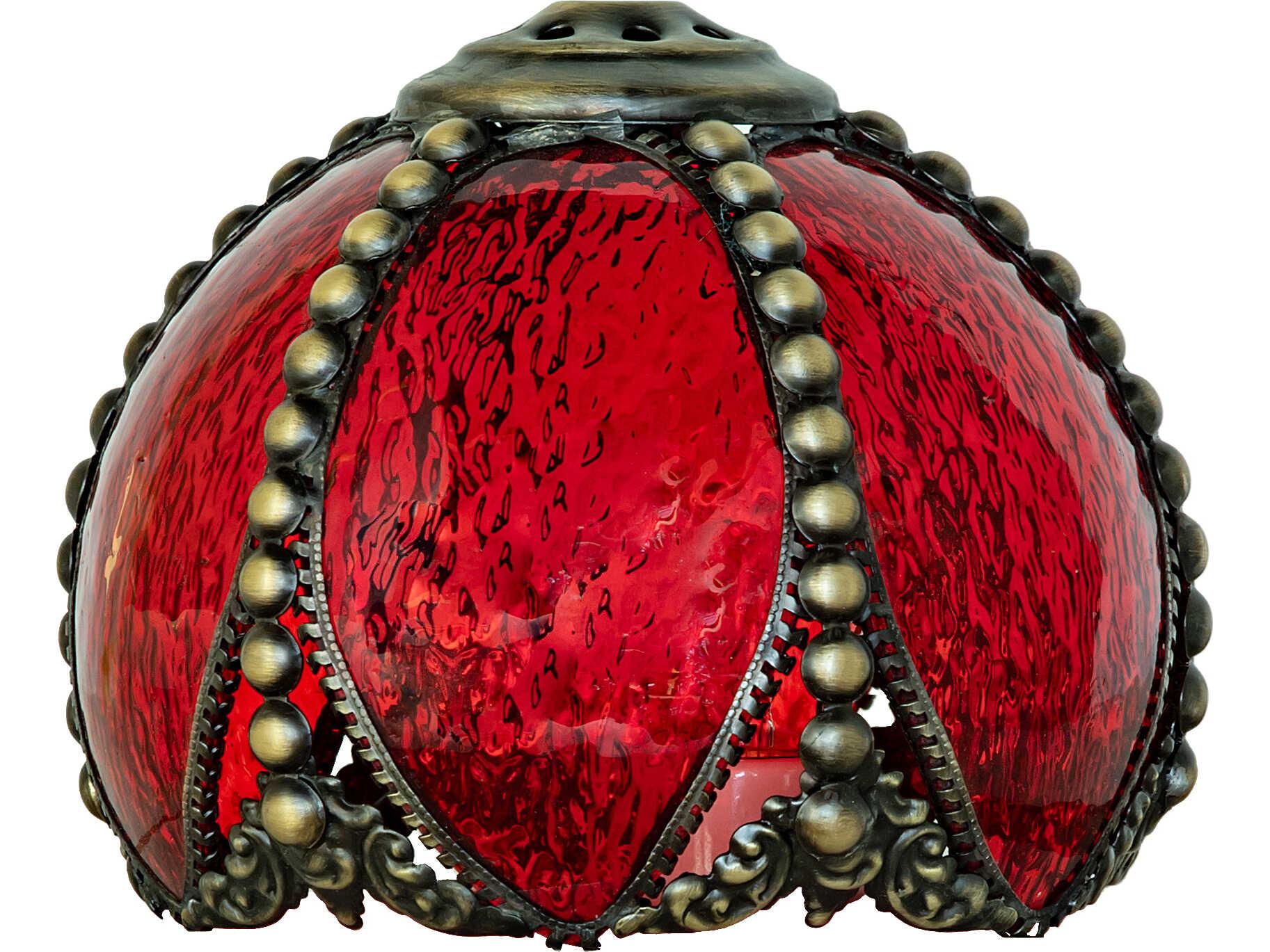 Meyda Petal Bud Red Cathedral Glass