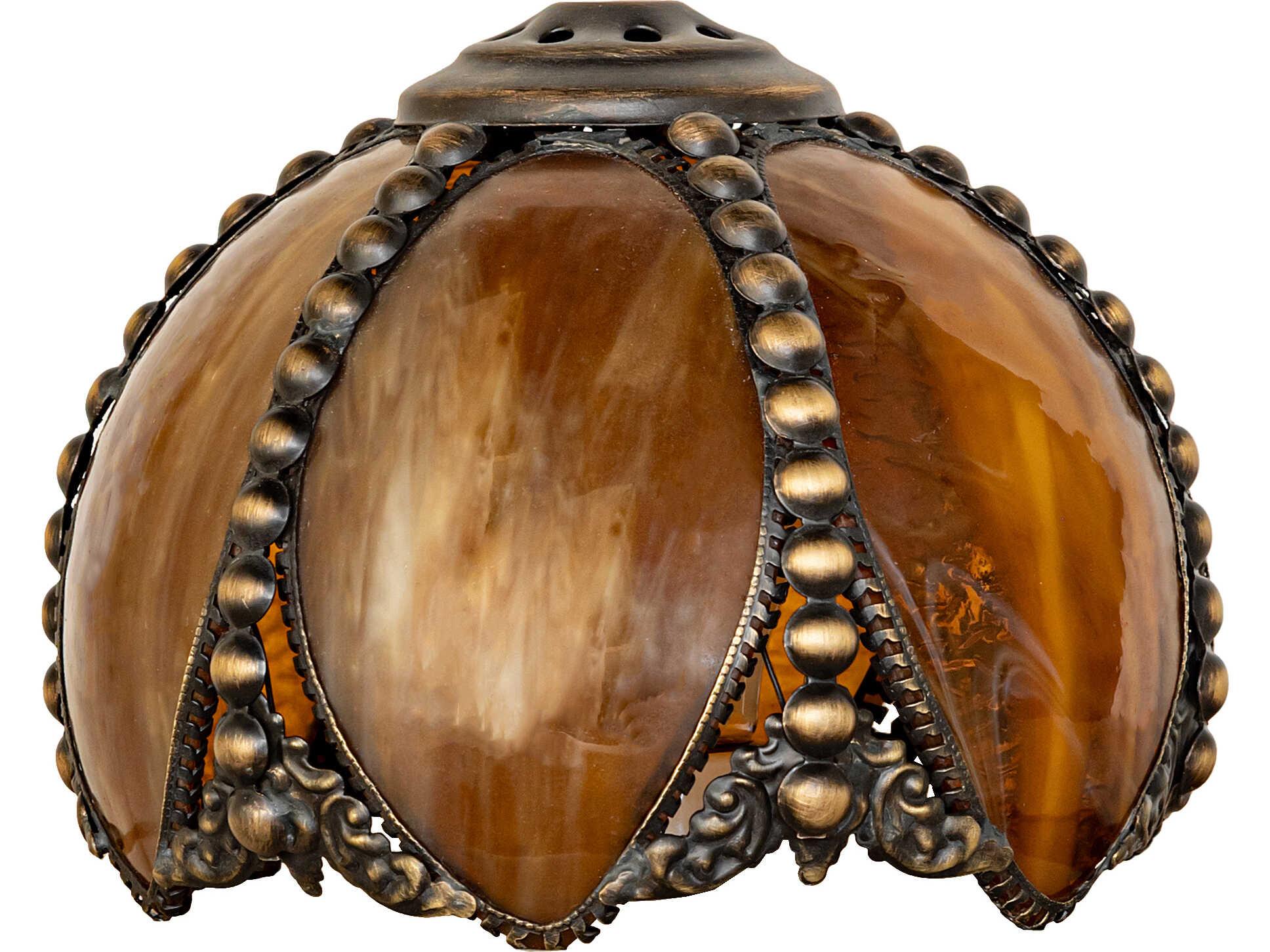 Meyda Petal Bud Honey Granite Glass