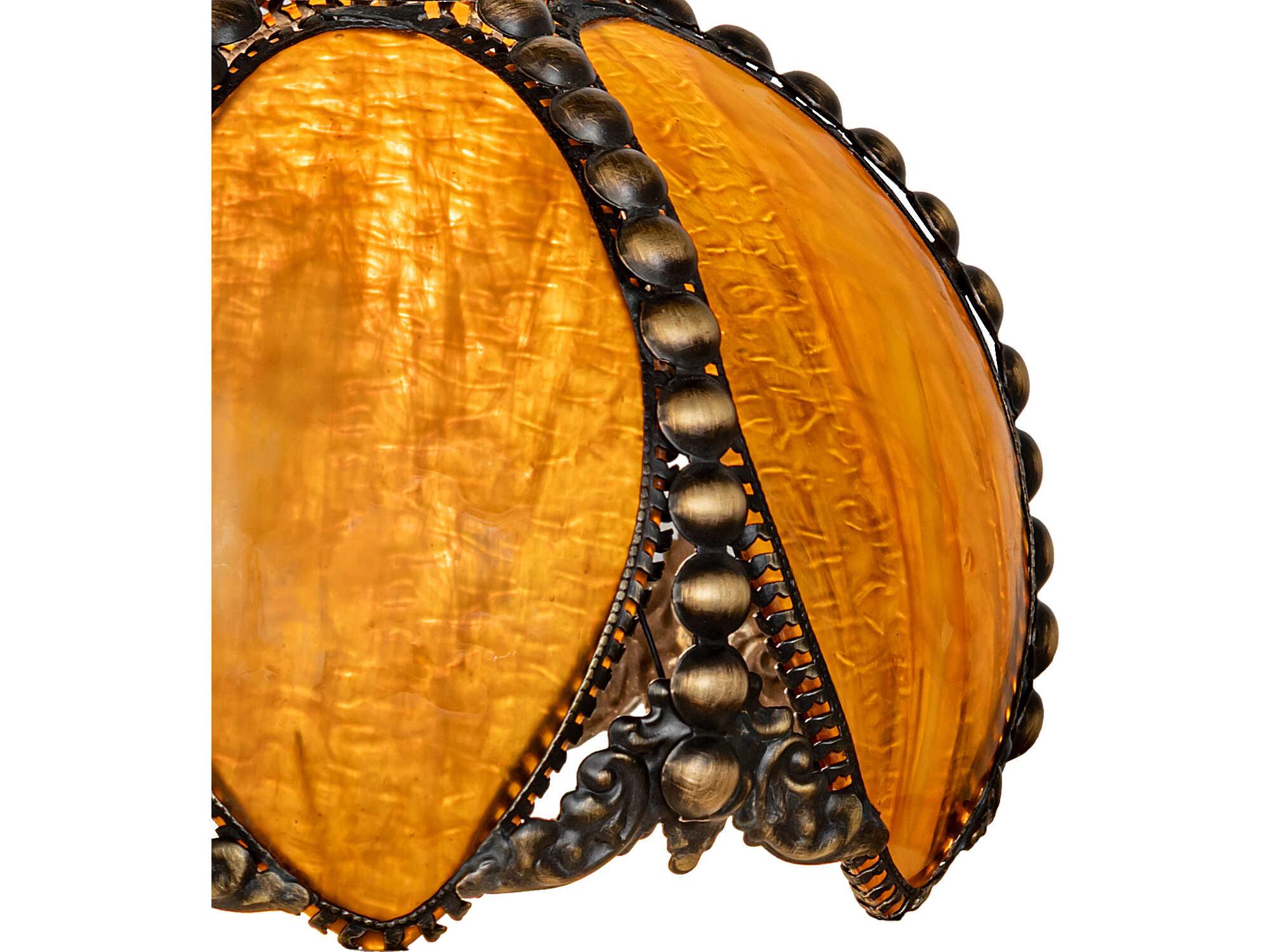 Meyda Petal Bud Honey Granite Glass