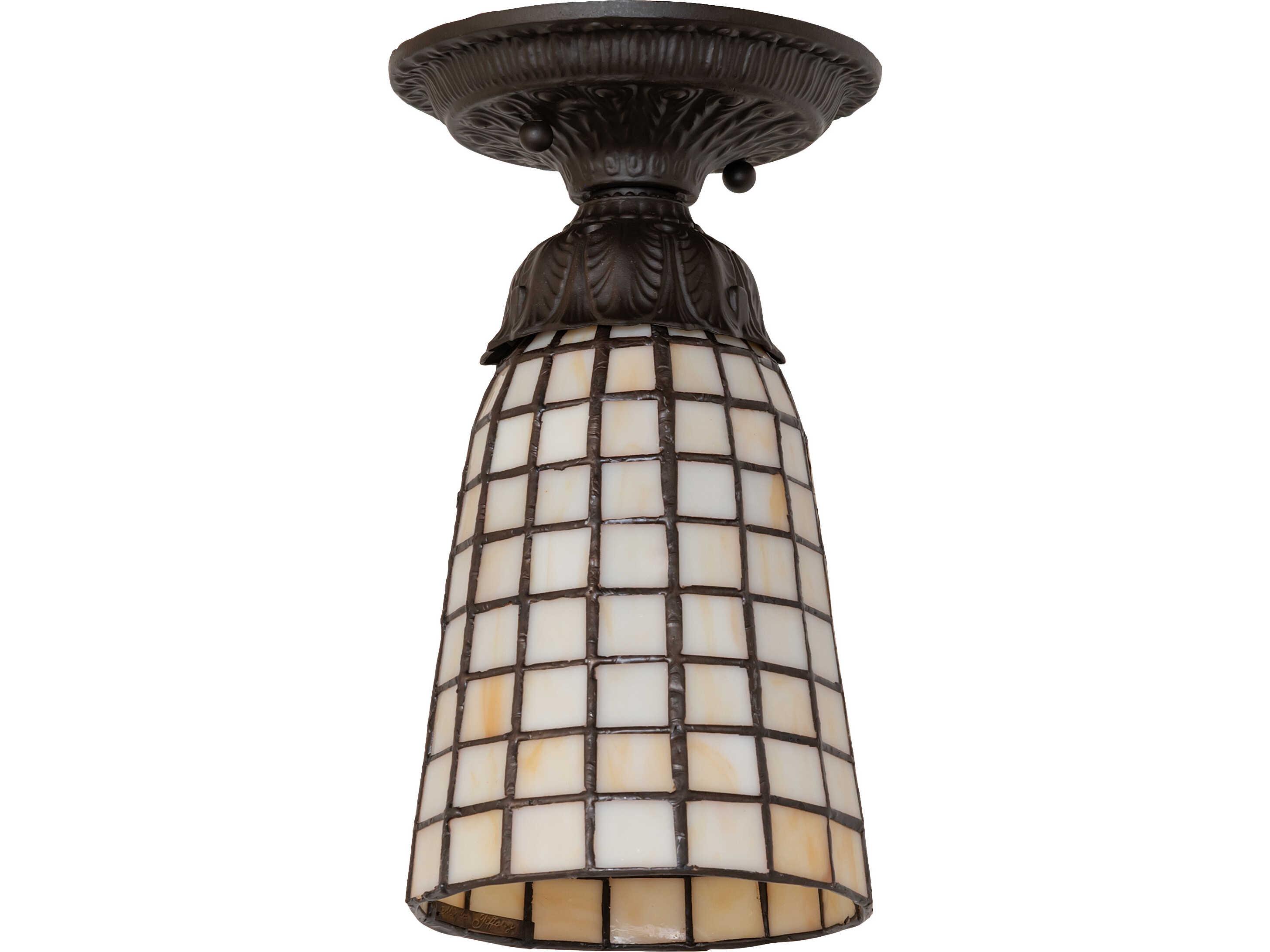 Meyda Terra Bone 1-Light Bronze Flush Mount