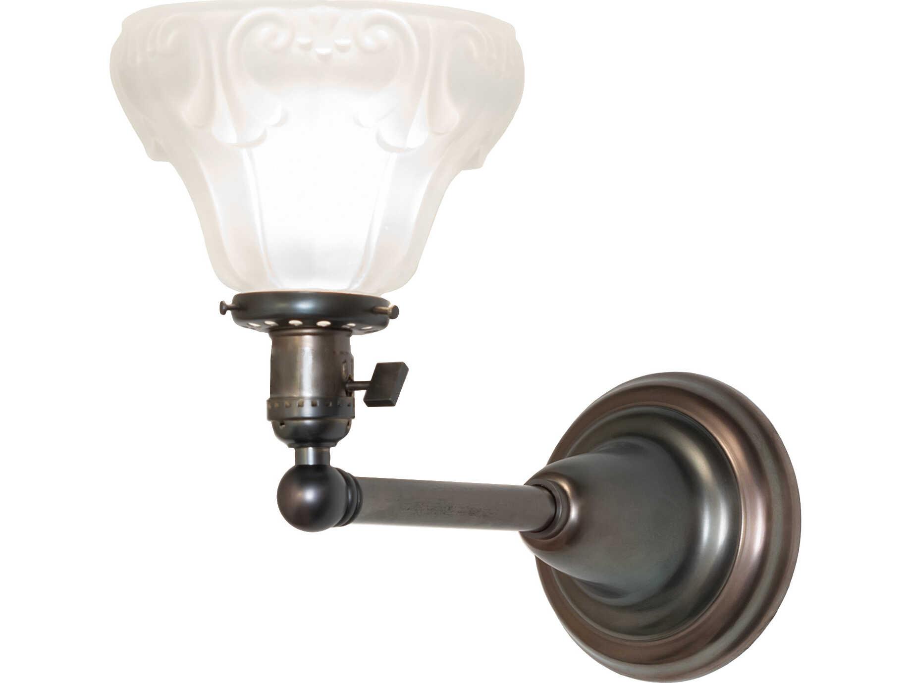 Meyda Revival 1-Light Bronze Traditional Wall Sconce