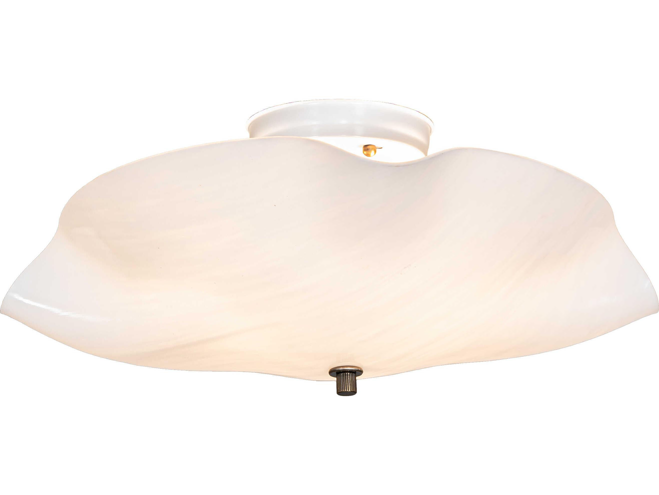Meyda Atelier 3-Light White Flush Mount