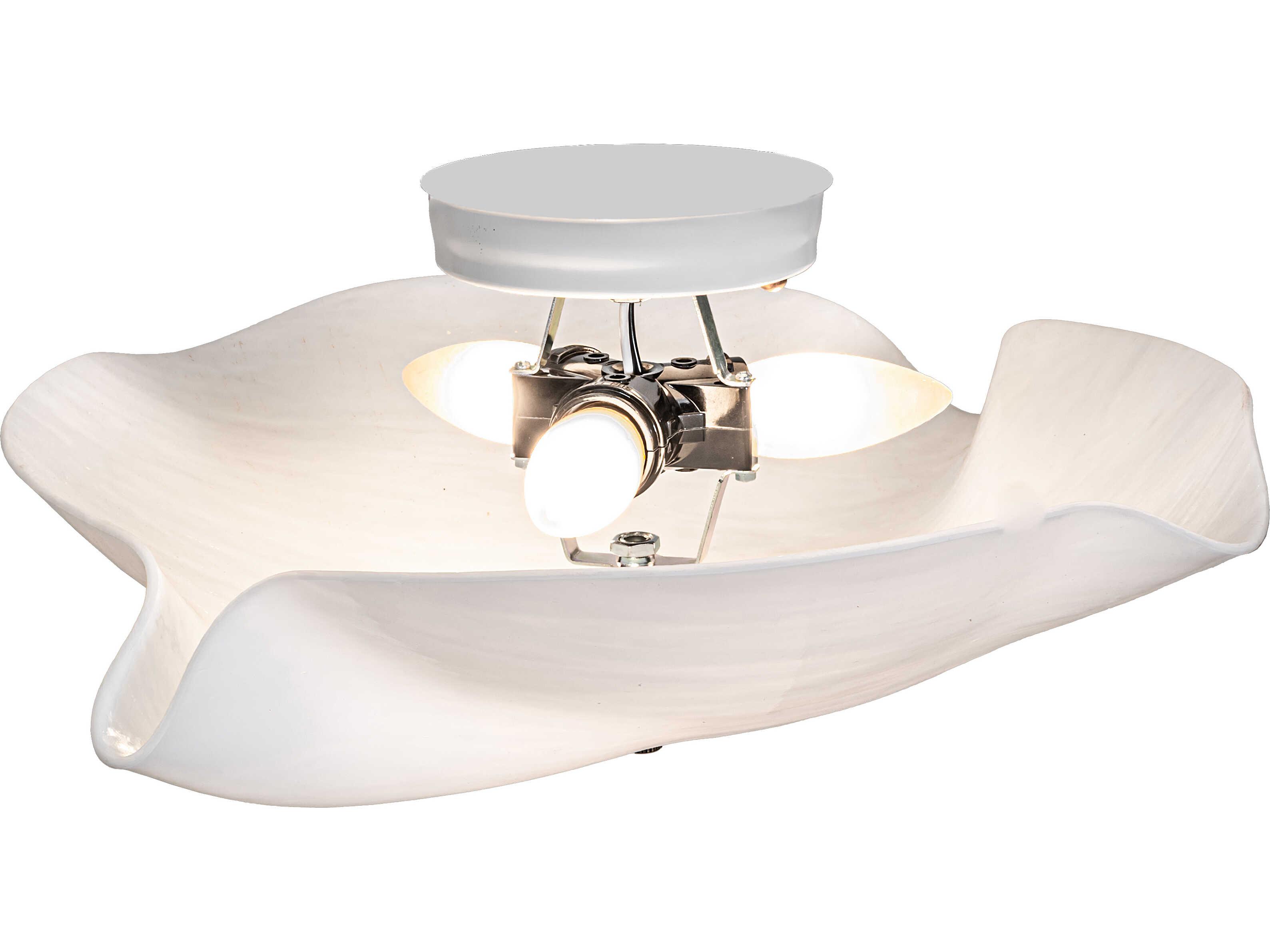 Meyda Atelier 3-Light White Flush Mount