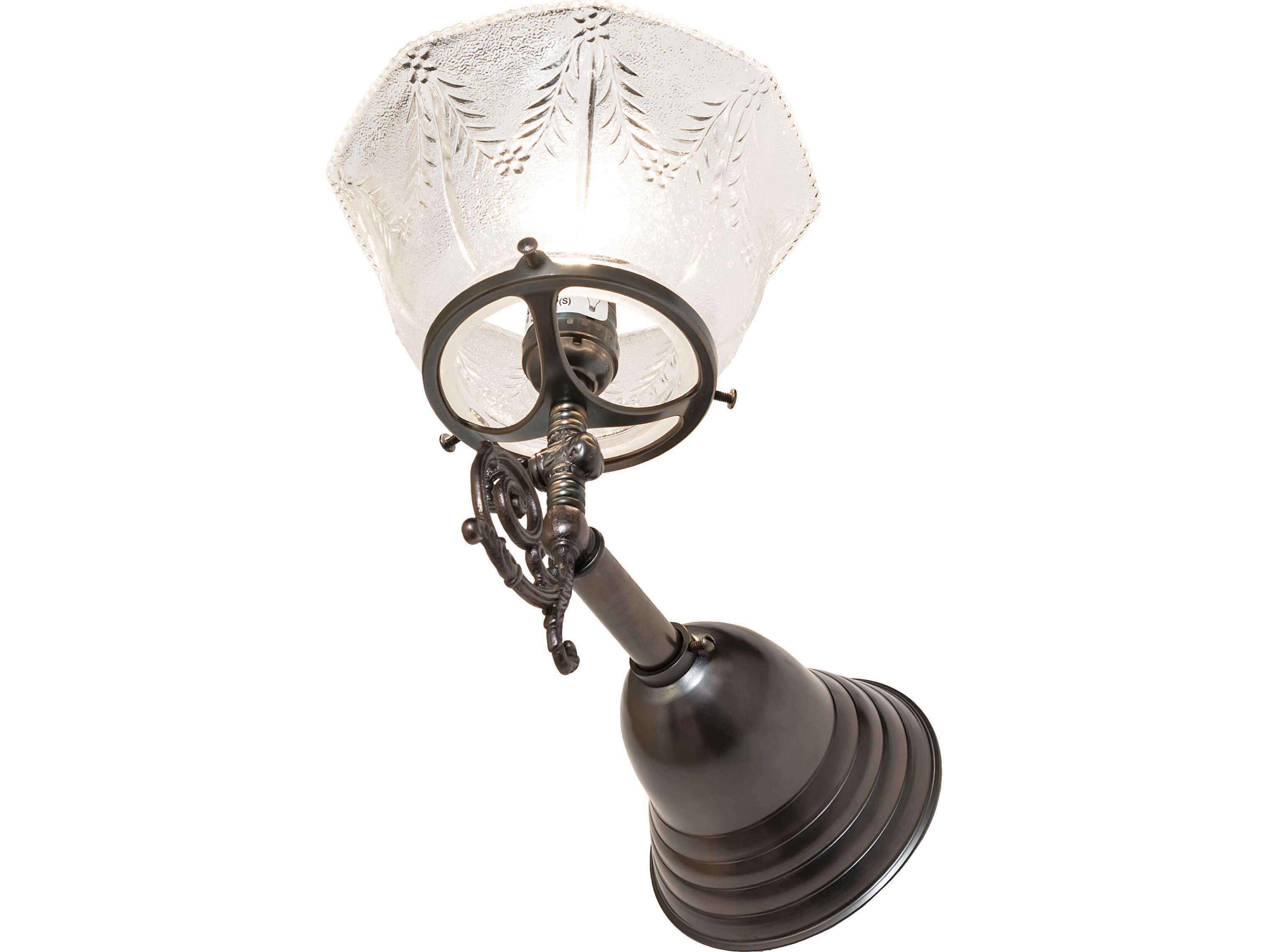 Meyda Revival 1-Light Bronze Traditional Wall Sconce