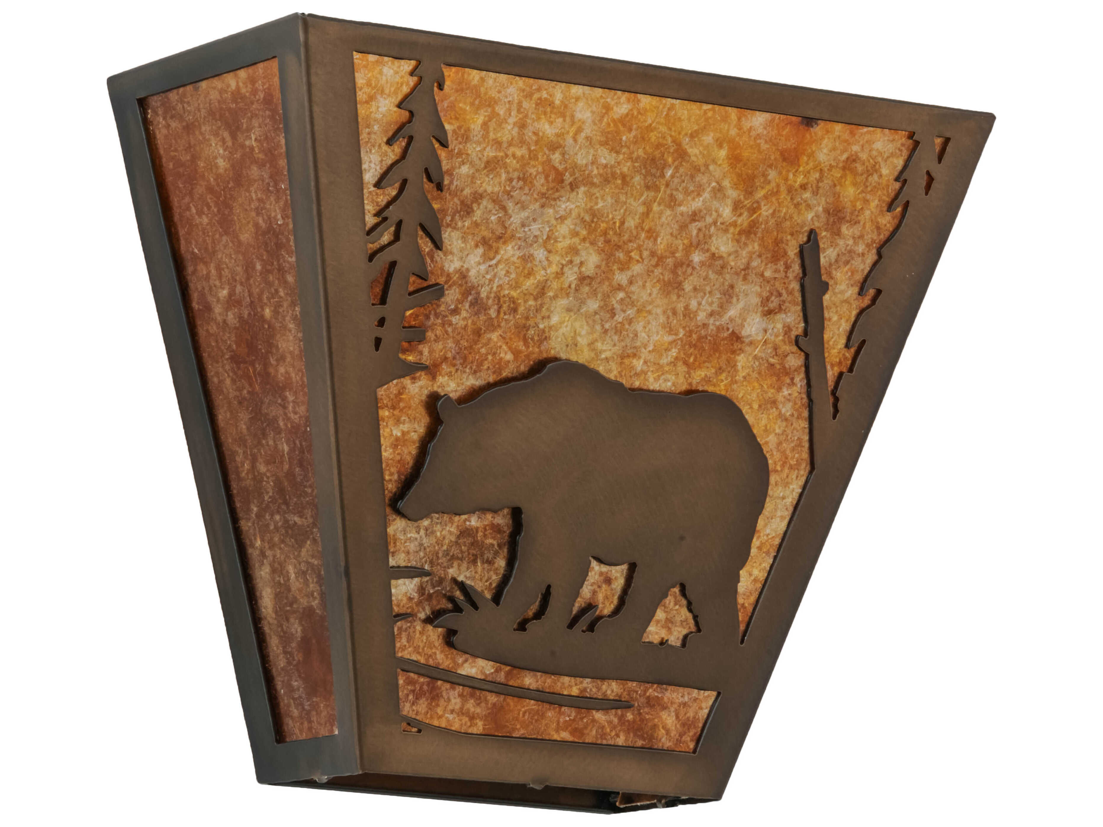 Meyda Bear Creek 2-Light Antique Copper Wall Sconce