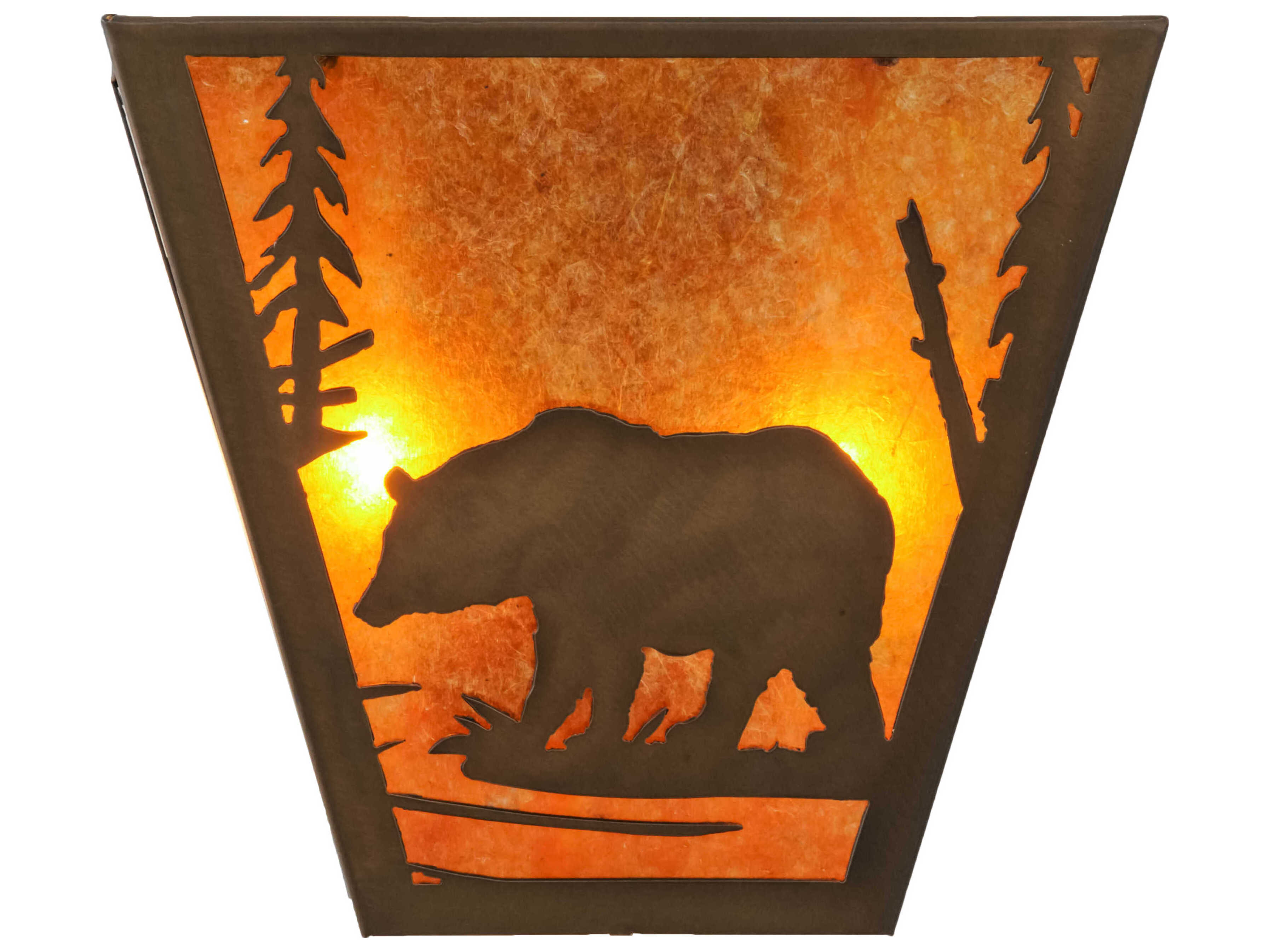 Meyda Bear Creek 2-Light Antique Copper Wall Sconce
