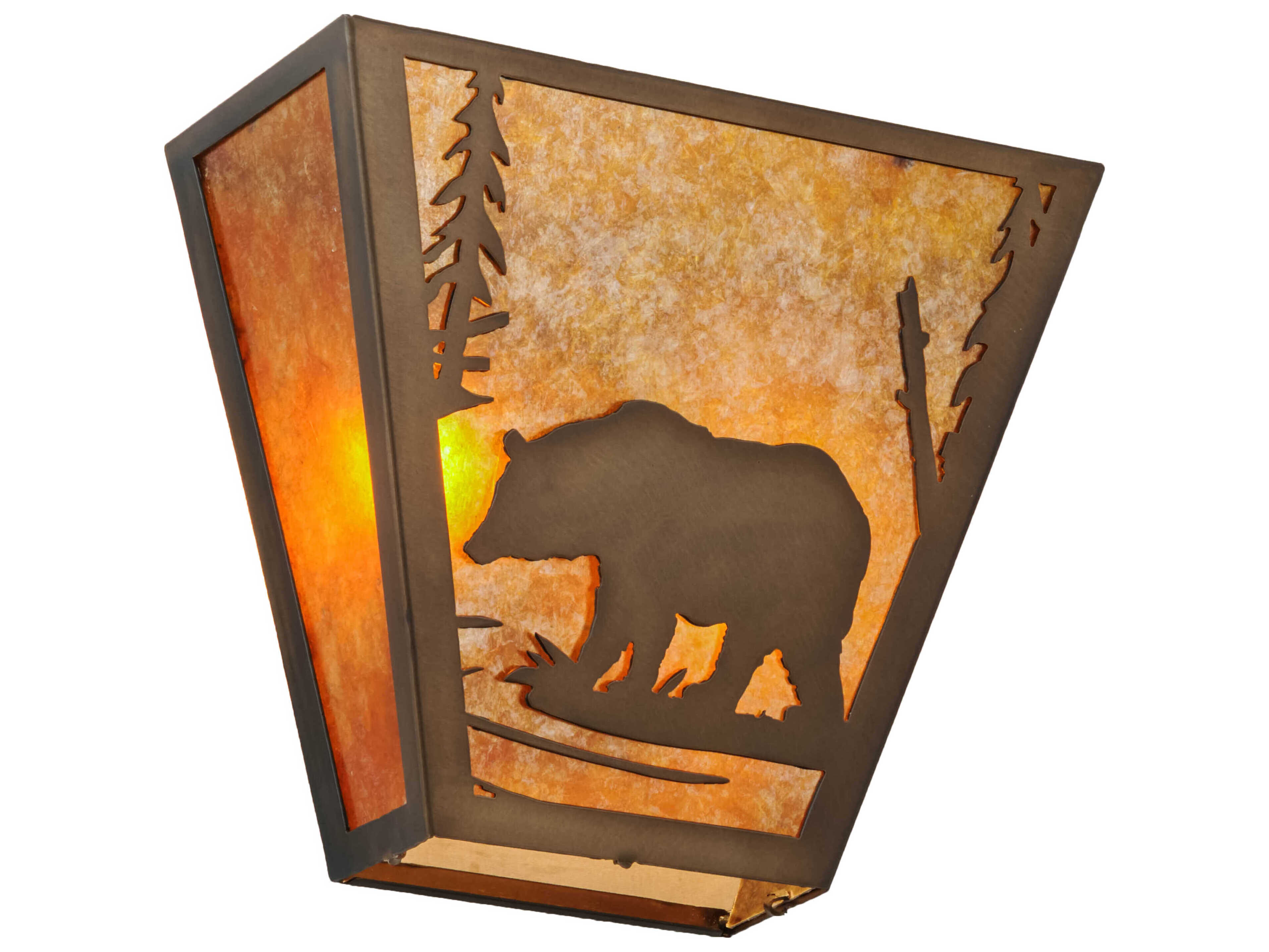 Meyda Bear Creek 2-Light Antique Copper Wall Sconce