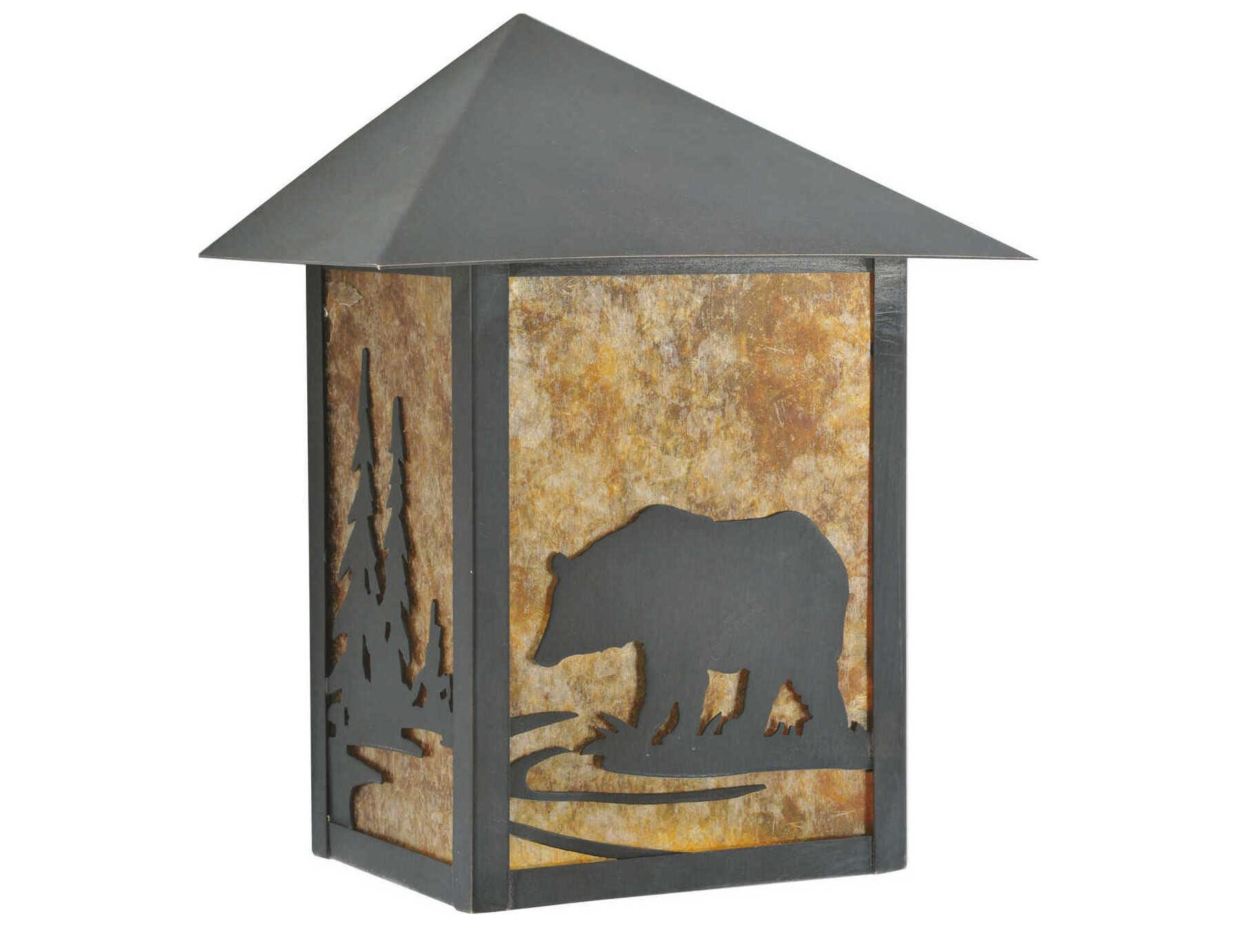 Meyda Bear Creek 1-Light Craftsman Brown Wall Sconce