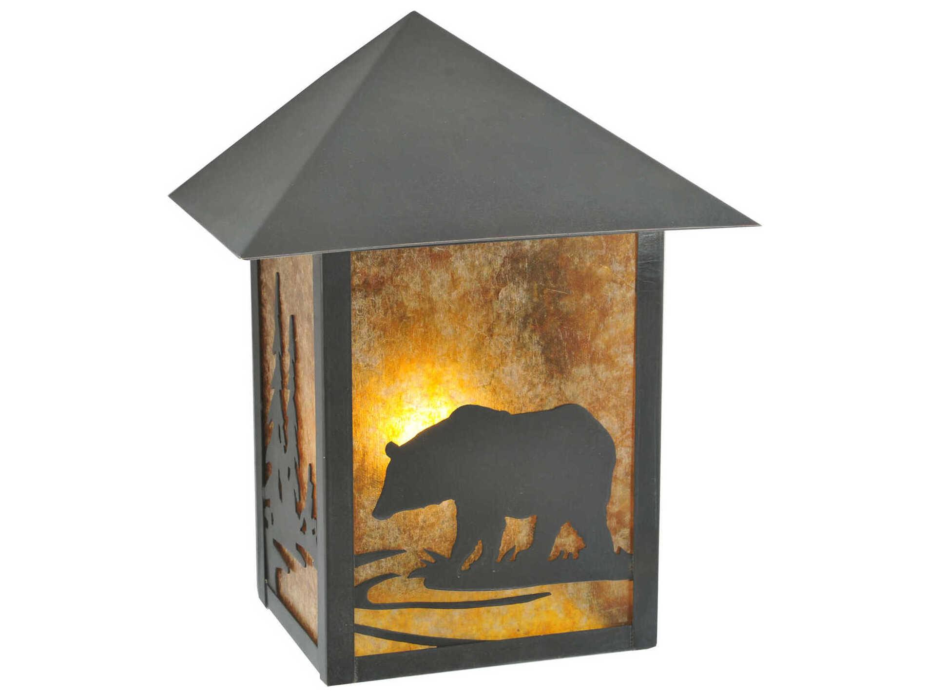 Meyda Bear Creek 1-Light Craftsman Brown Wall Sconce
