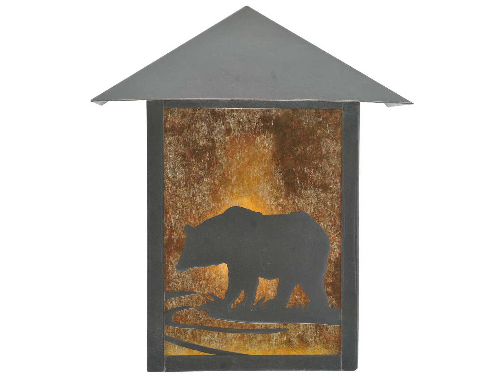 Meyda Bear Creek 1-Light Craftsman Brown Wall Sconce