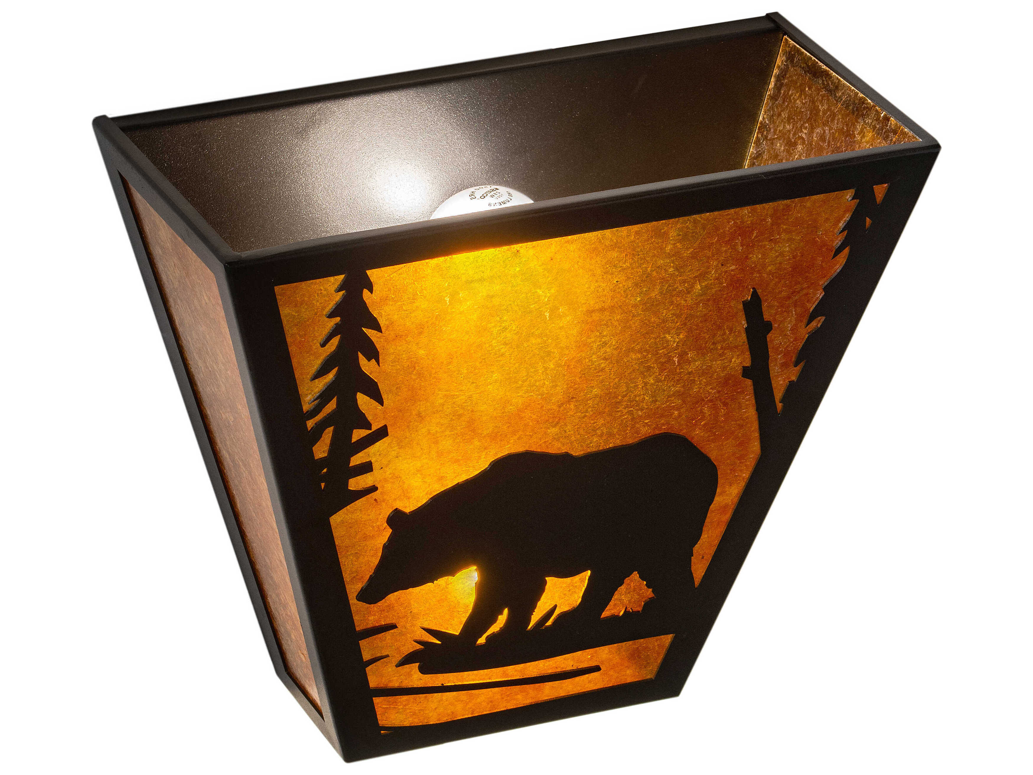 Meyda Bear Creek 2-Light Textured Black Wall Sconce