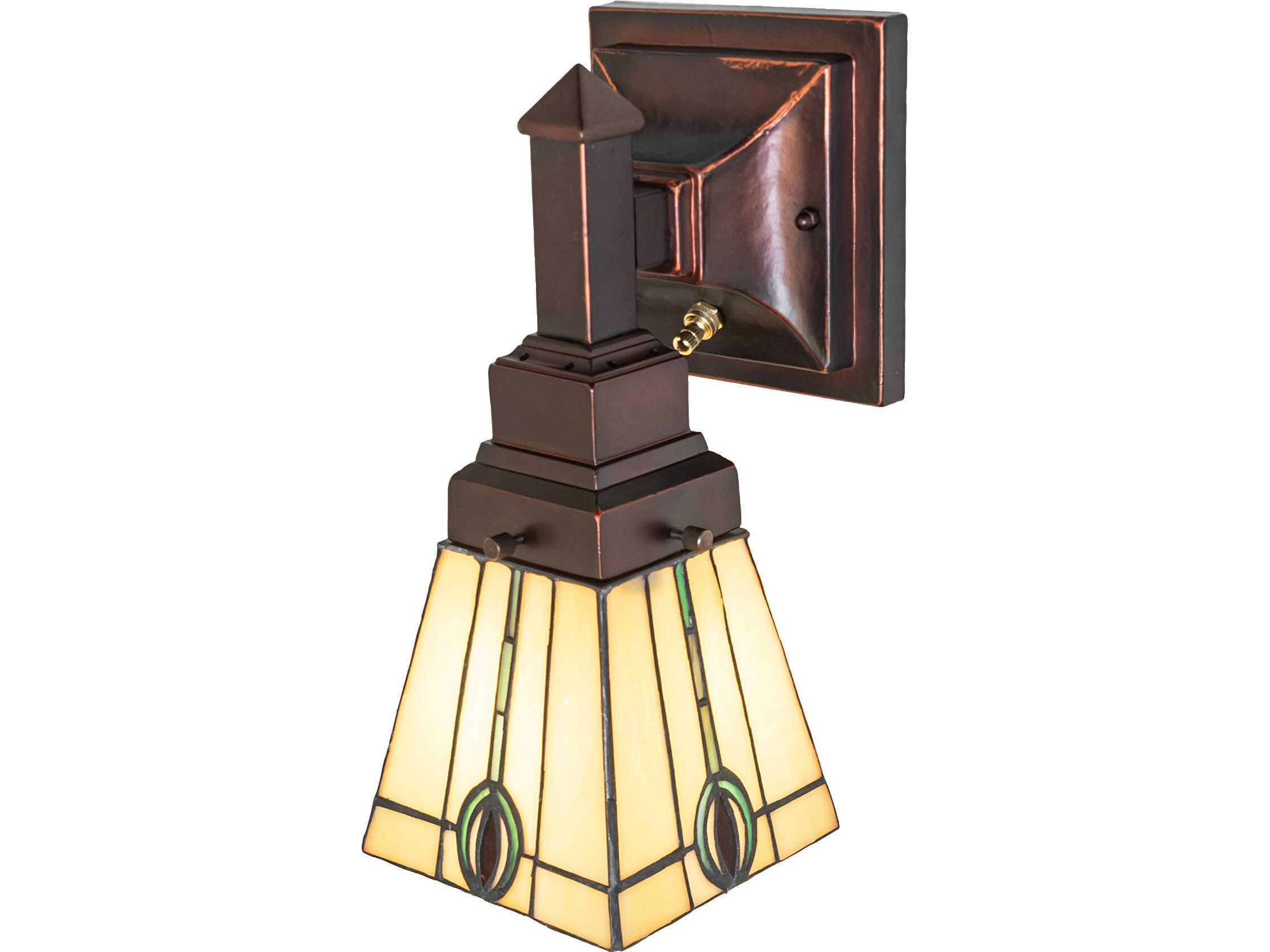 Meyda Spear 1-Light Bronze Traditional Wall Sconce