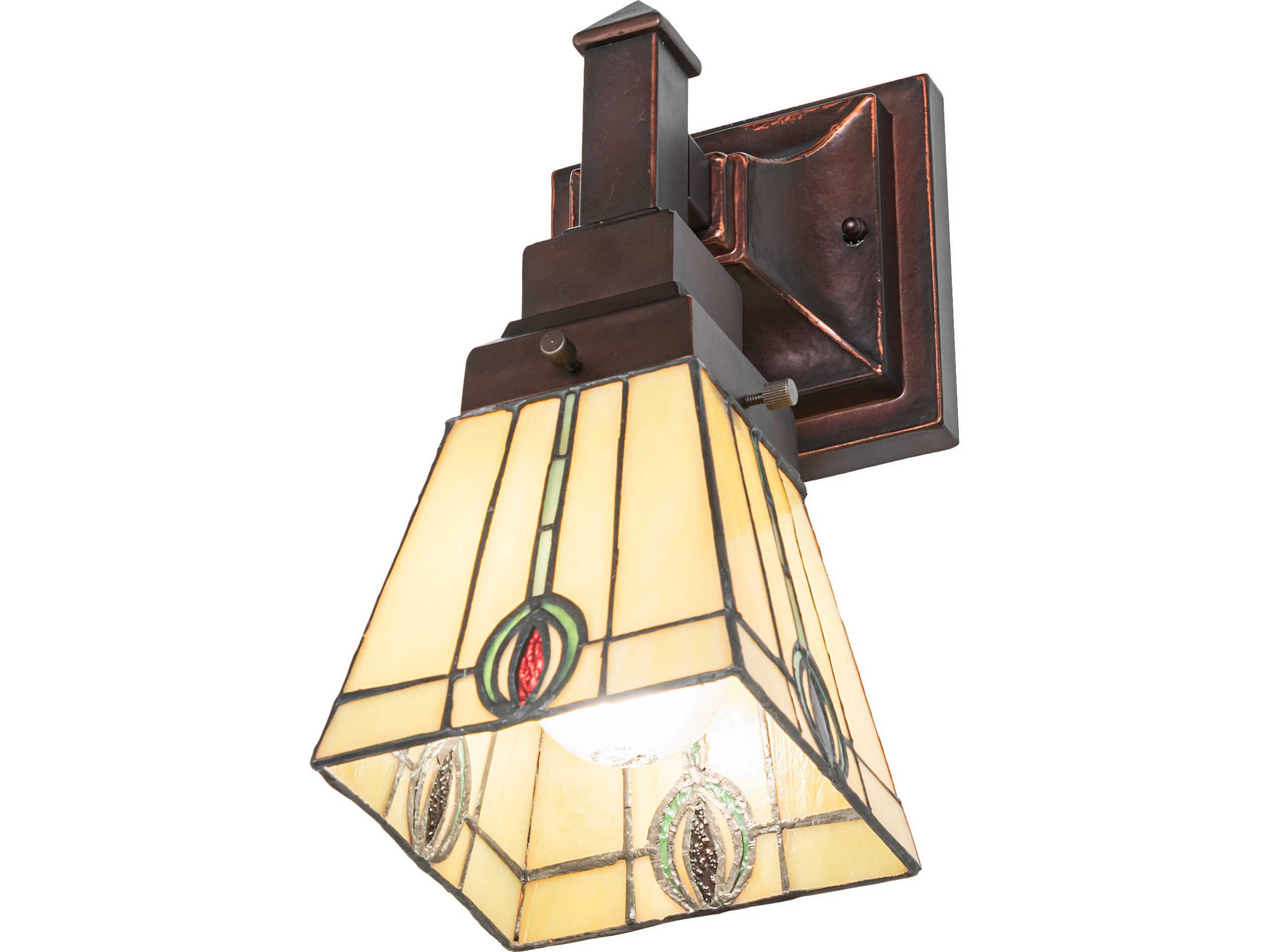 Meyda Spear 1-Light Bronze Traditional Wall Sconce