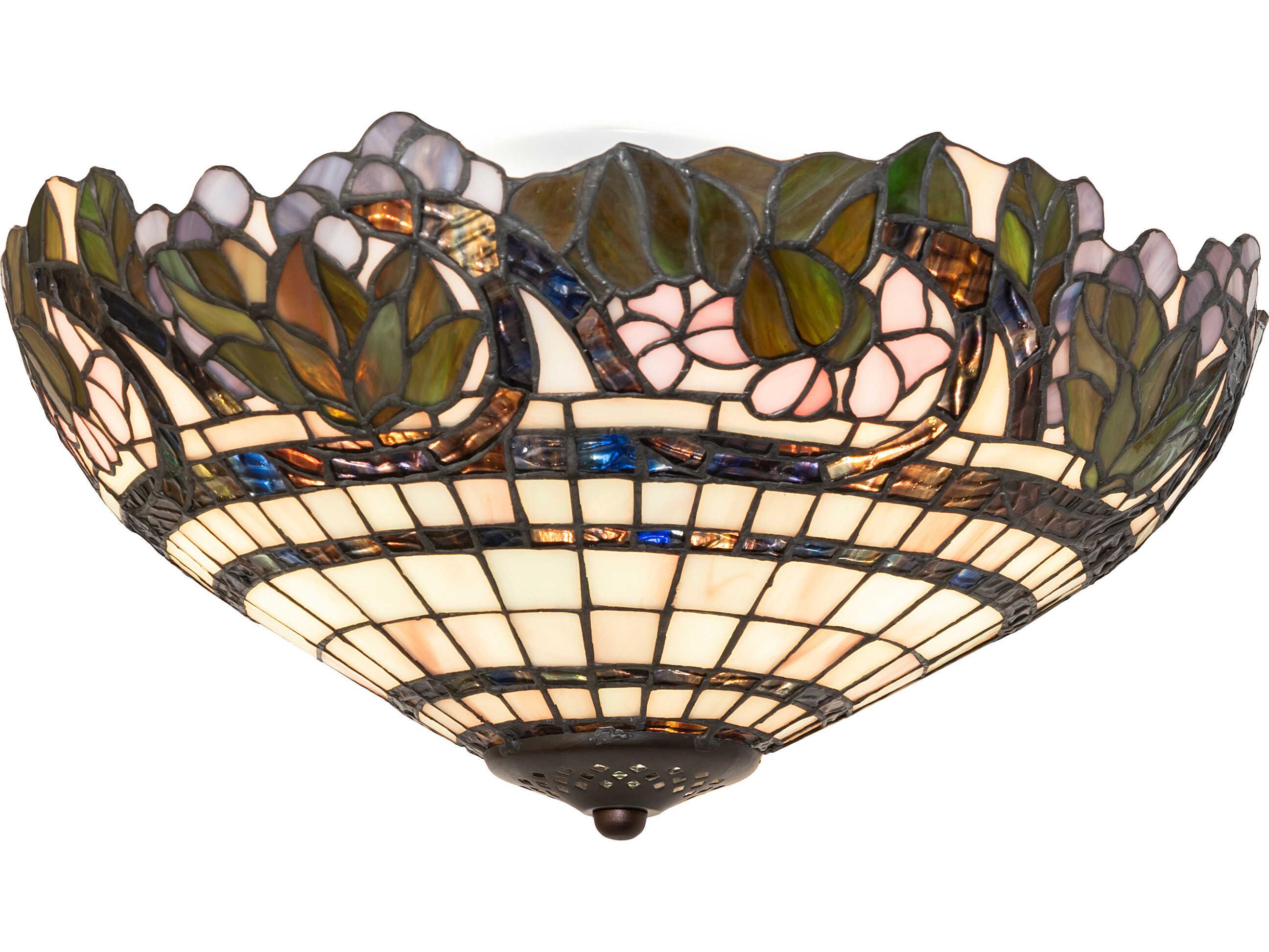 Meyda Handel Grapevine 3-Light Bronze Flush Mount