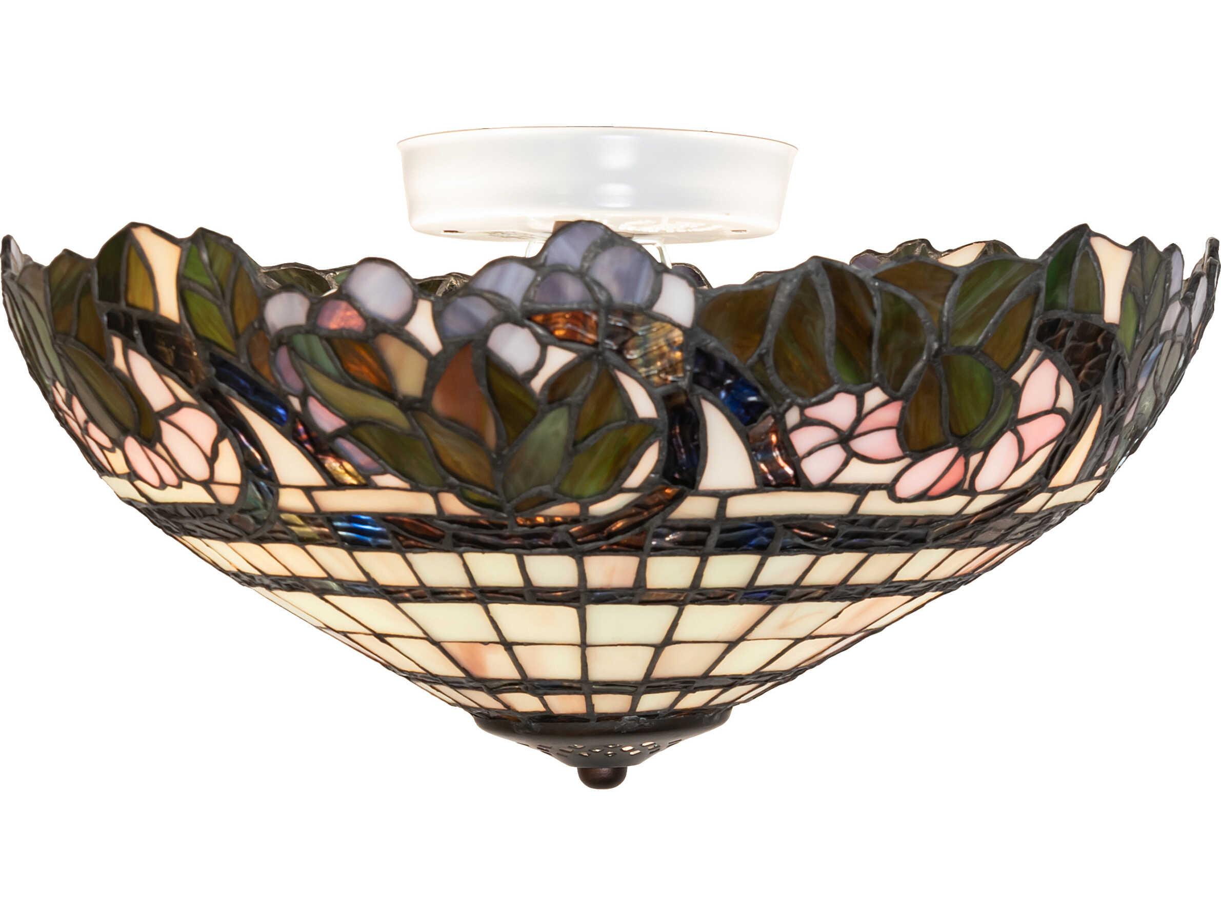 Meyda Handel Grapevine 3-Light Bronze Flush Mount