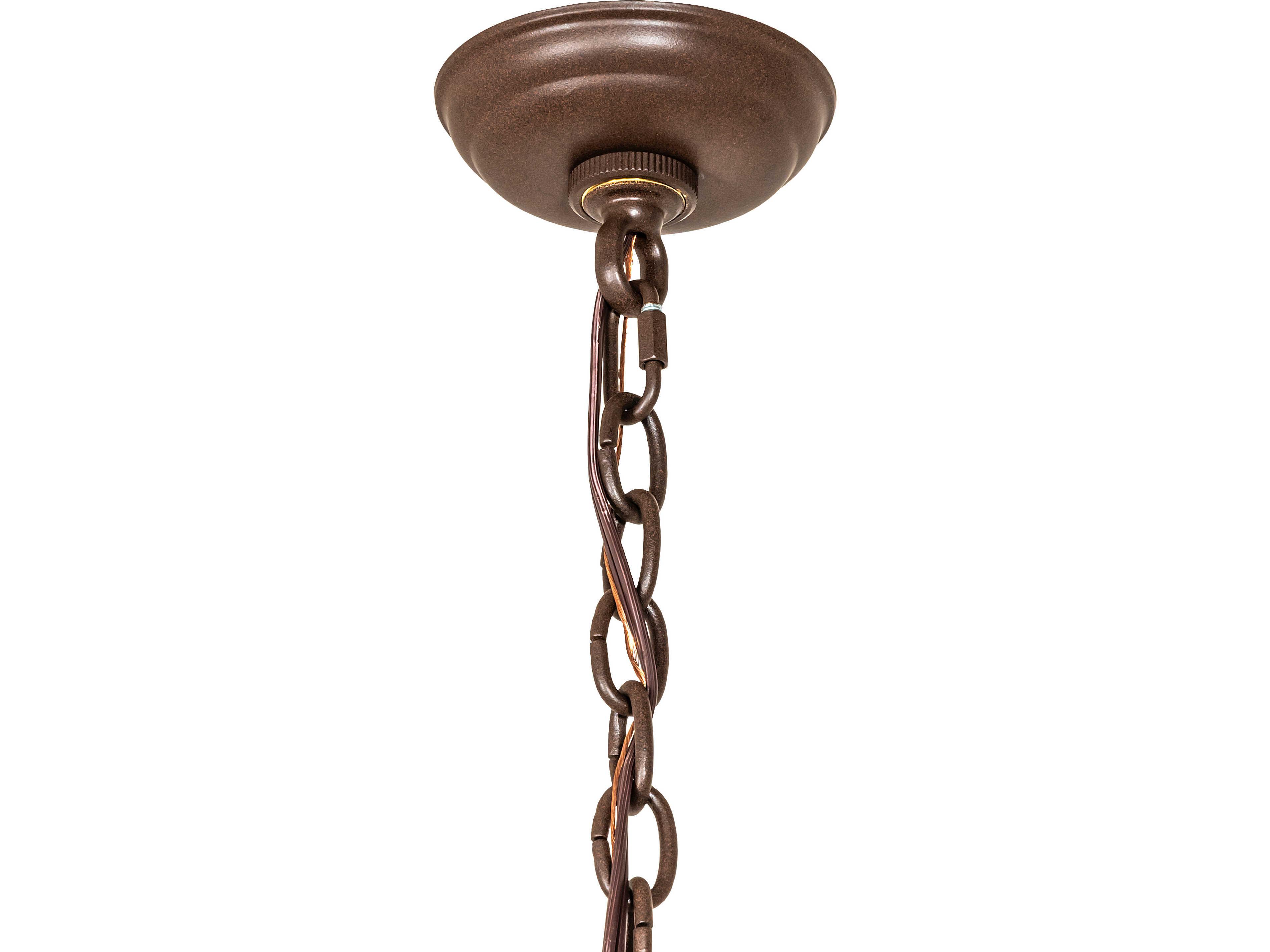 Meyda Oak Leaf 15-Light Cafe Noir Brown Traditional Tiered Chandelier