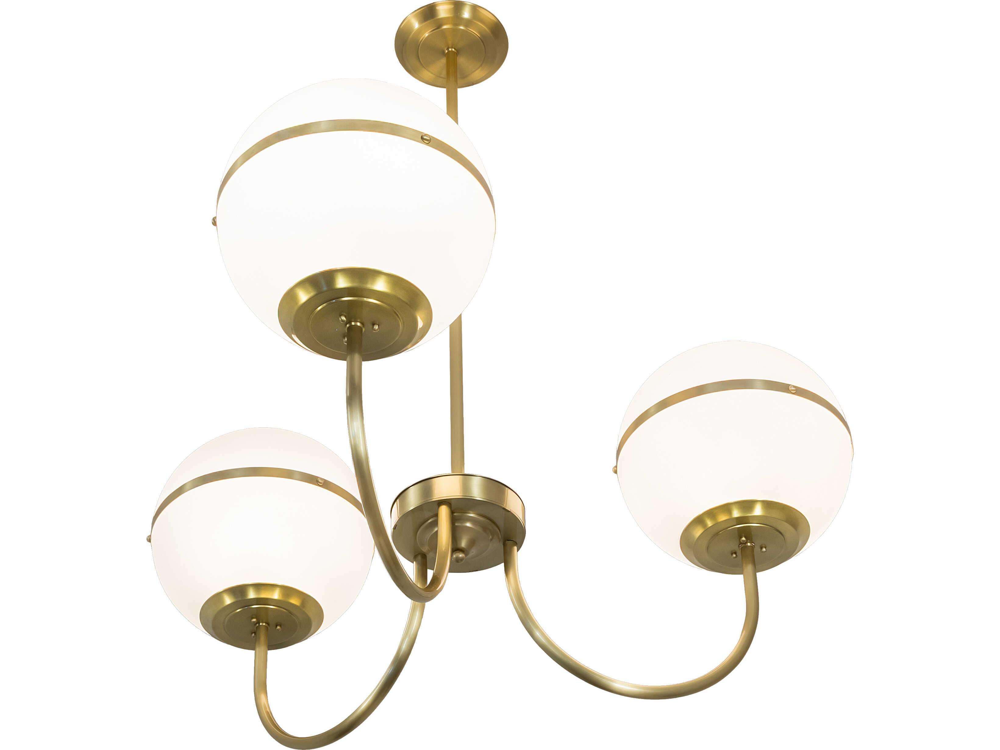 Meyda Toccata 9-Light Matte White Glass Brass Chandelier