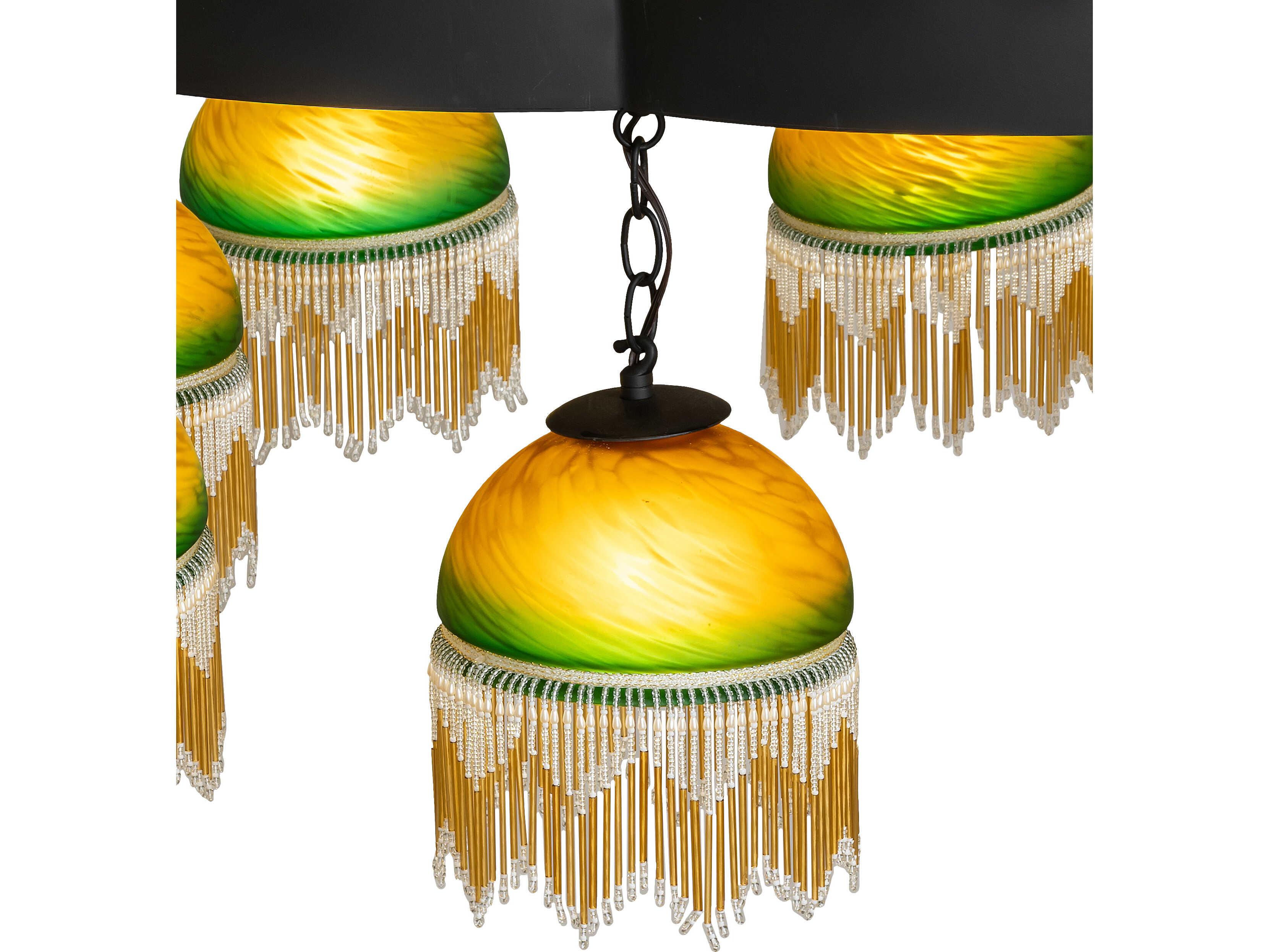 Meyda Cretella 108-Light Black Geometric Tiered Chandelier