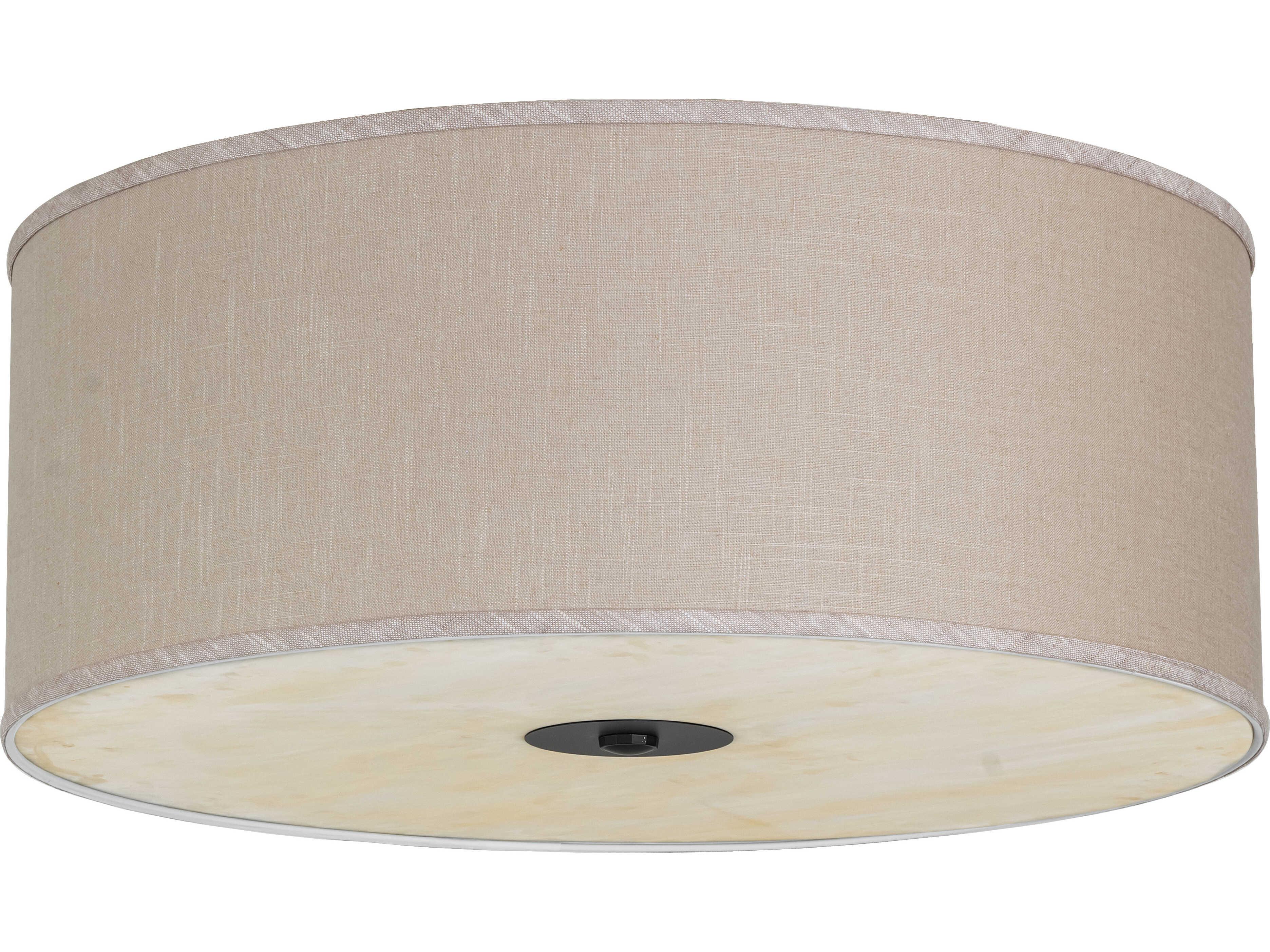 Meyda Cilindro Textrene 3-Light Moldova botticino Idalight White Flush Mount