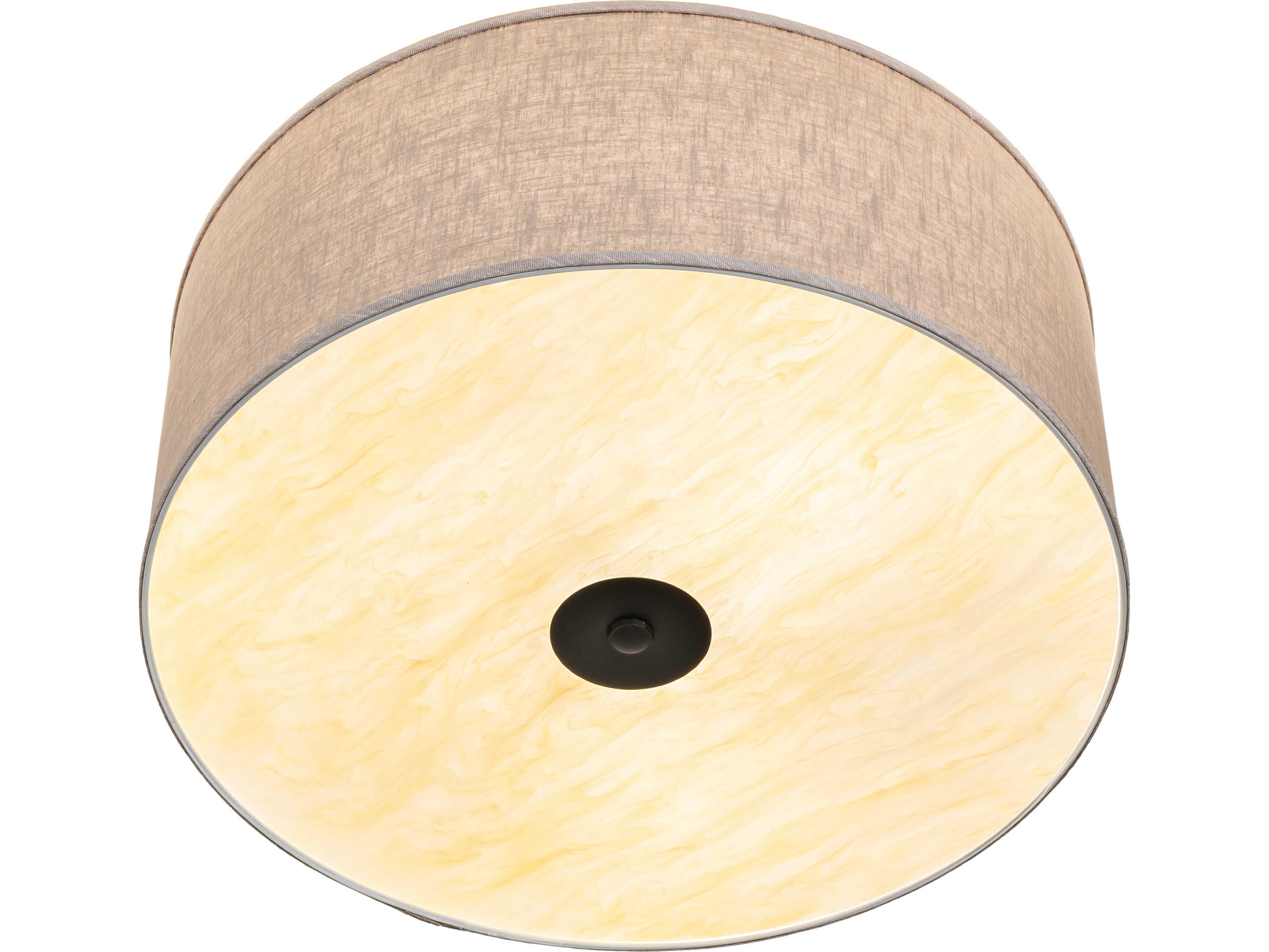 Meyda Cilindro Textrene 3-Light Moldova botticino Idalight White Flush Mount