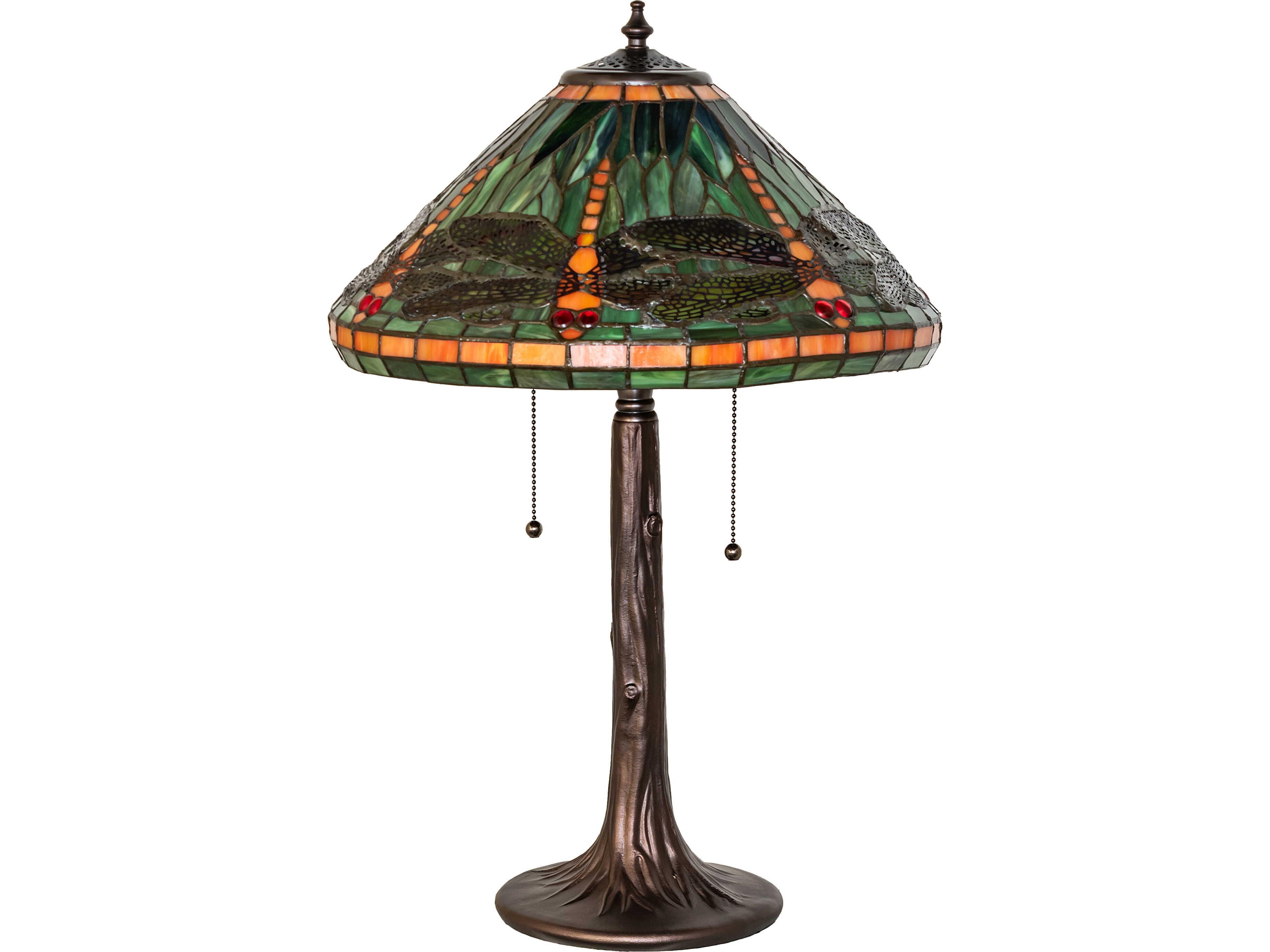 Meyda Tiffany Dragonfly Bronze Traditional Table Lamp