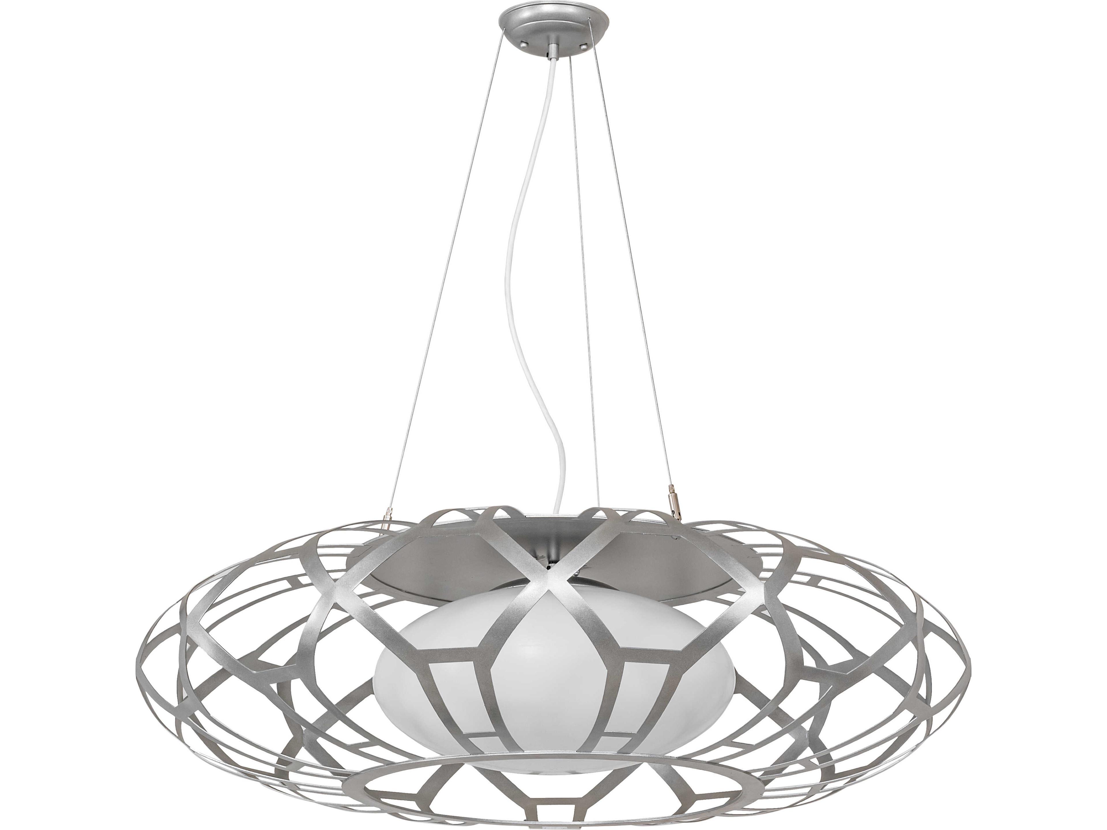Meyda Margo Mizner 1-Light Statuario Idalight Silver Pendant