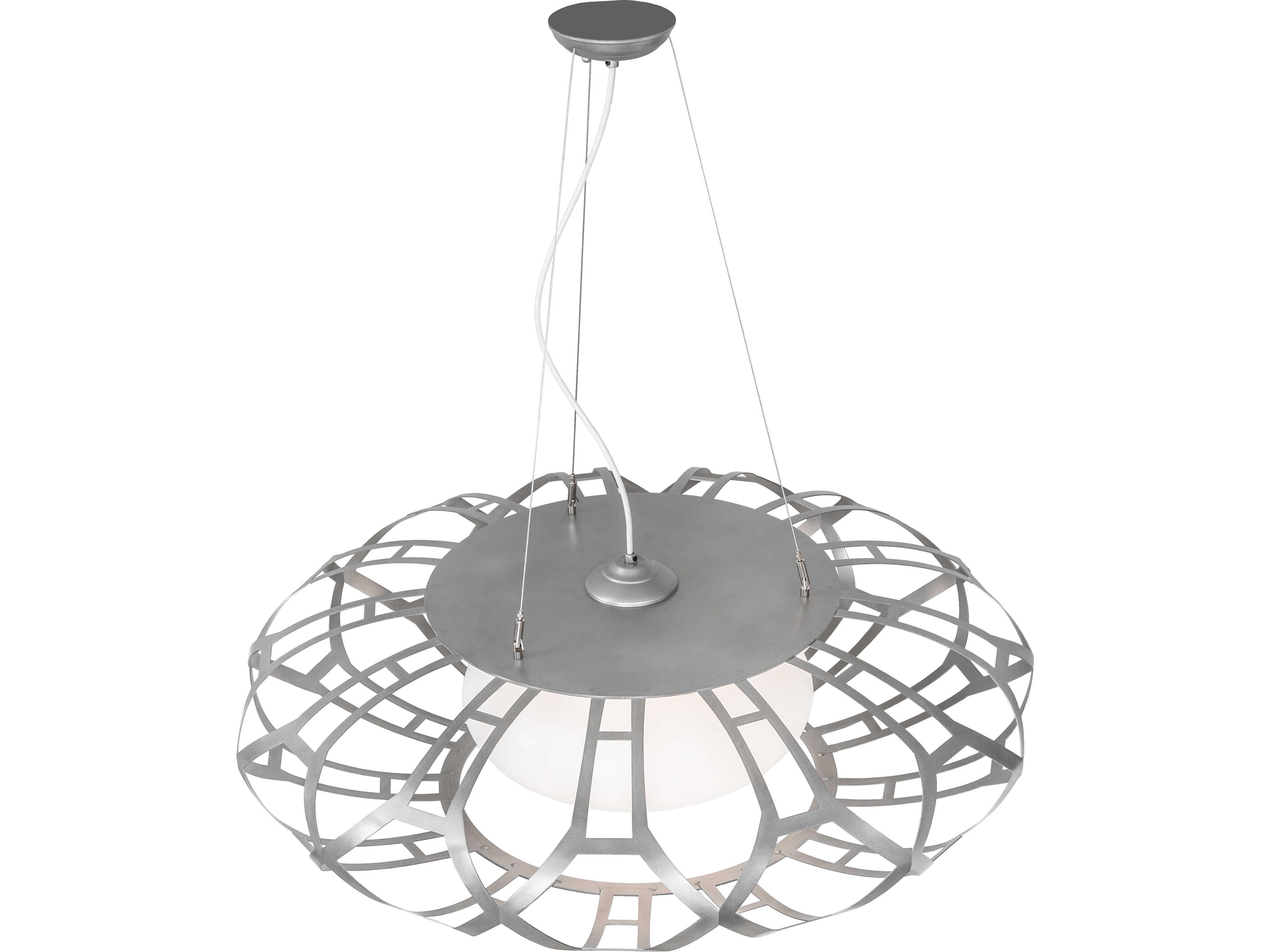 Meyda Margo Mizner 1-Light Statuario Idalight Silver Pendant