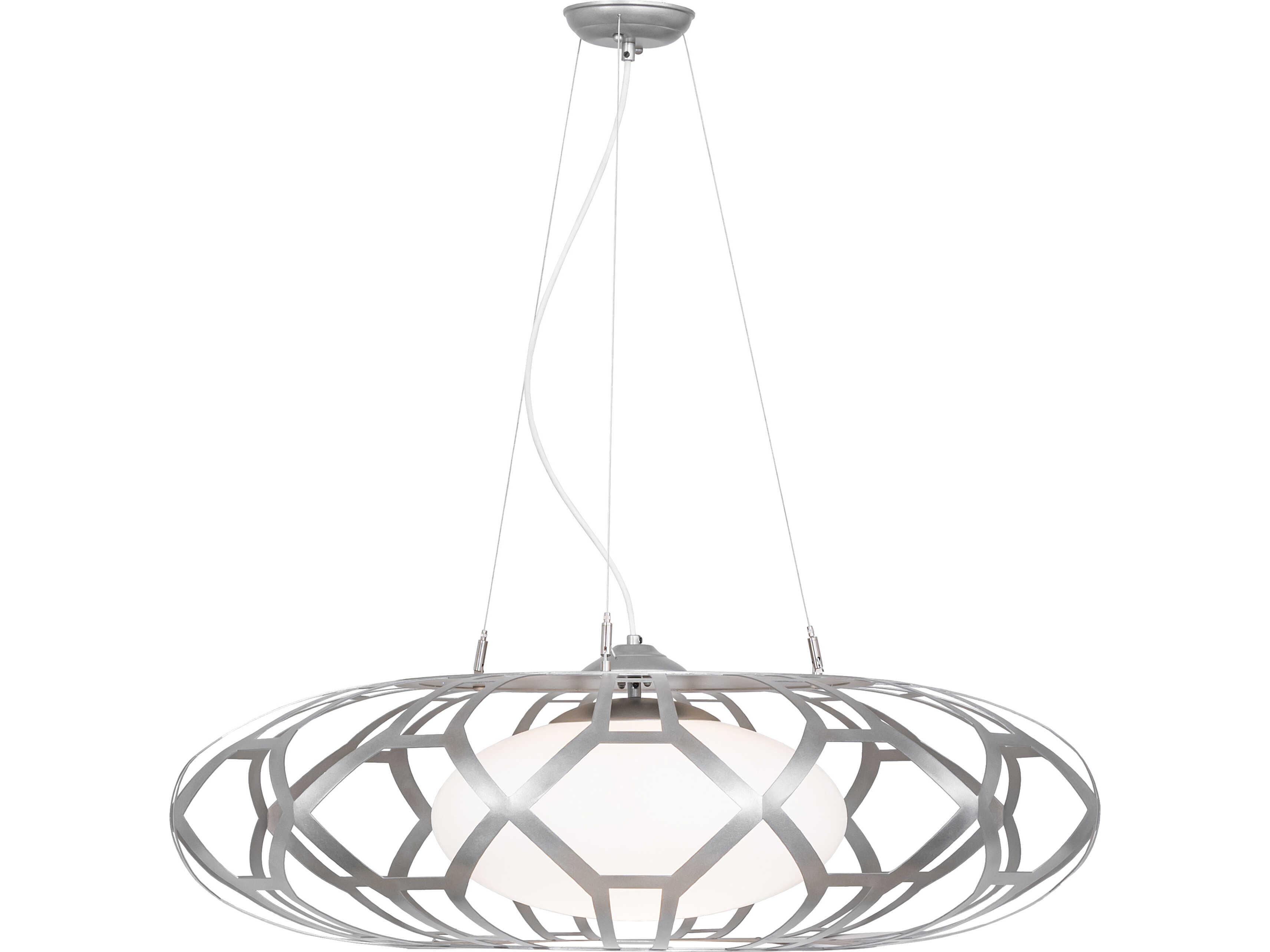 Meyda Margo Mizner 1-Light Statuario Idalight Silver Pendant