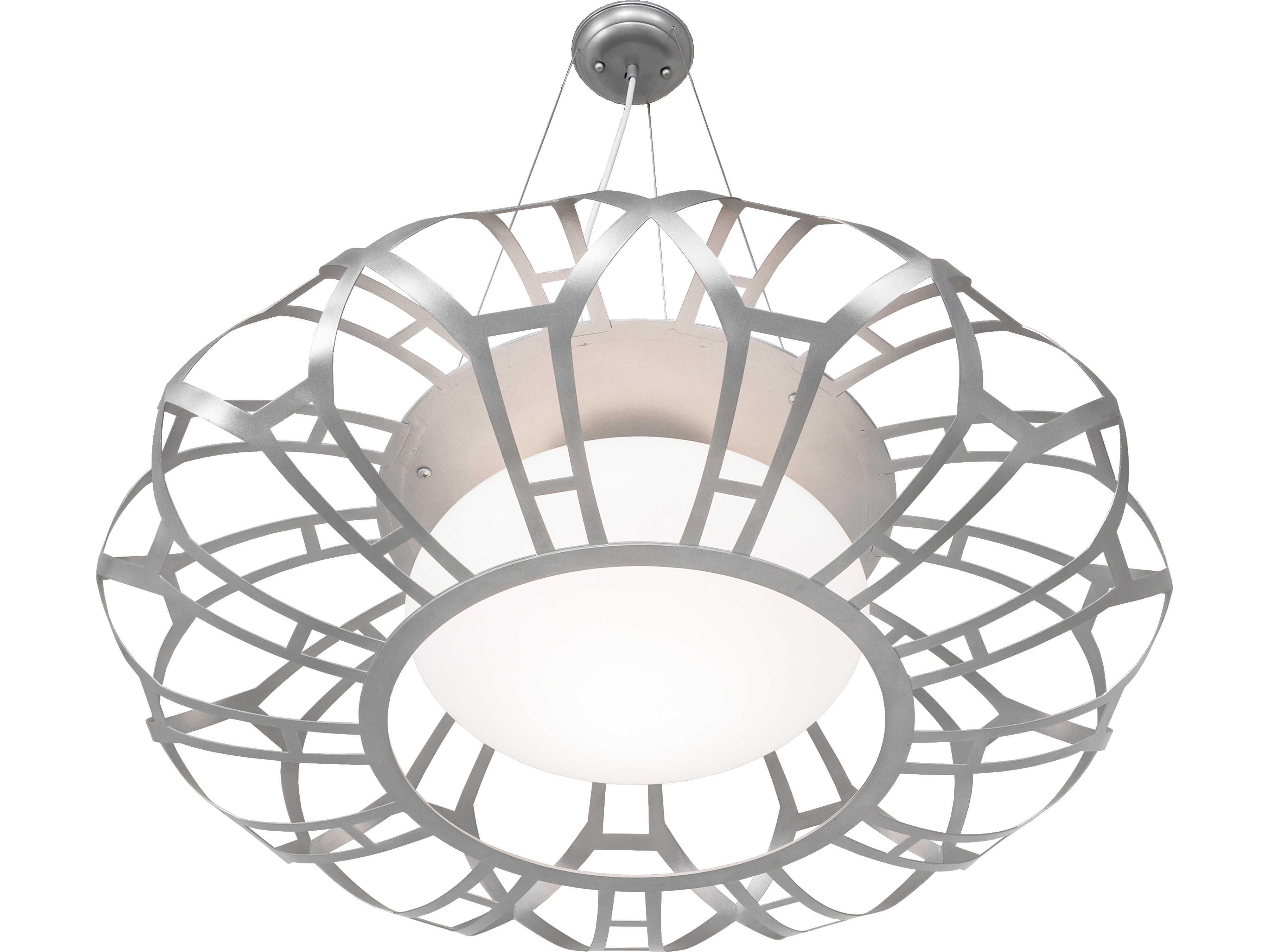 Meyda Margo Mizner 1-Light Statuario Idalight Silver Pendant