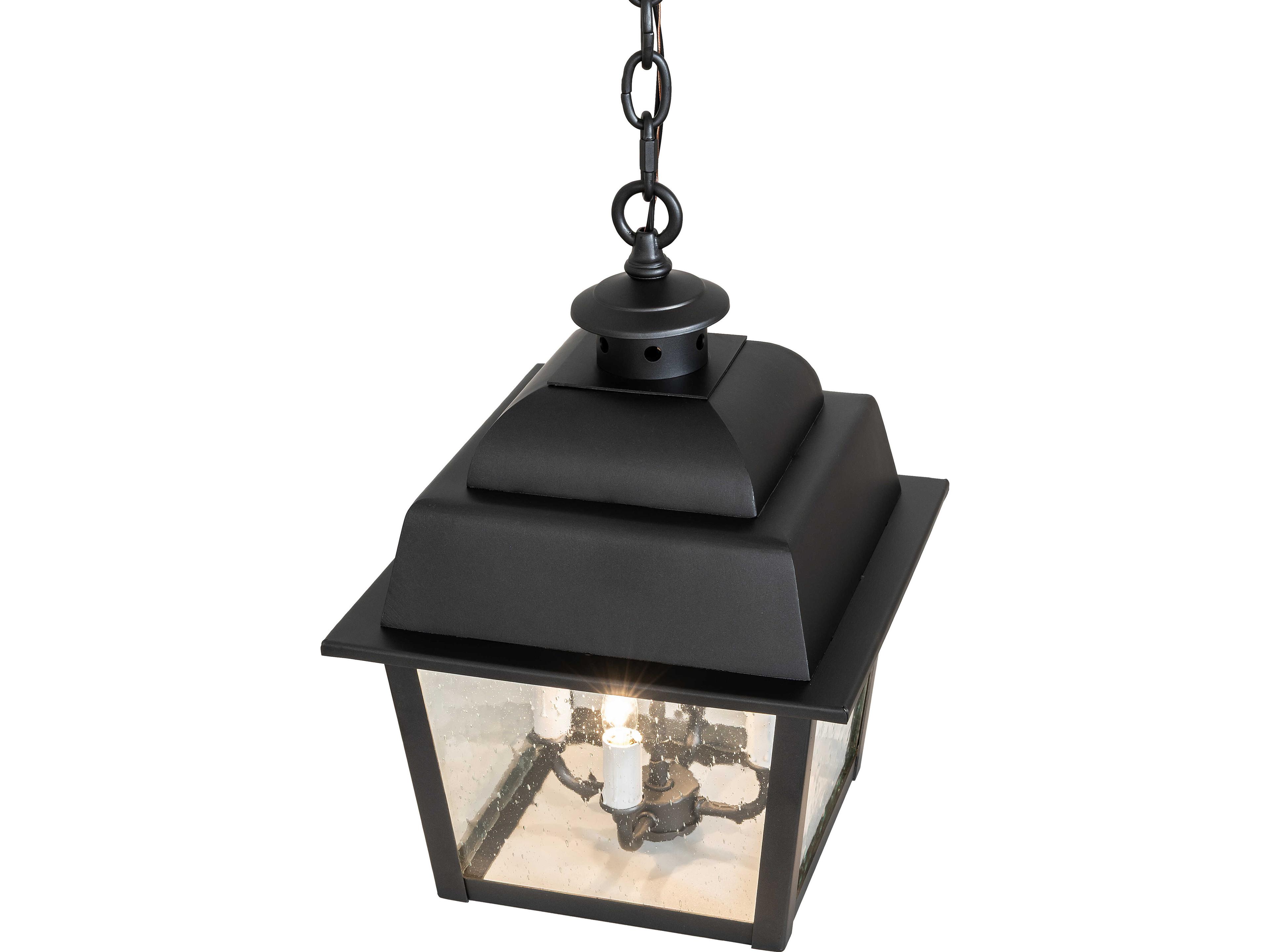 Meyda Stockwell 4-Light Clear Seeded Glass Black Traditional Mini Pendant