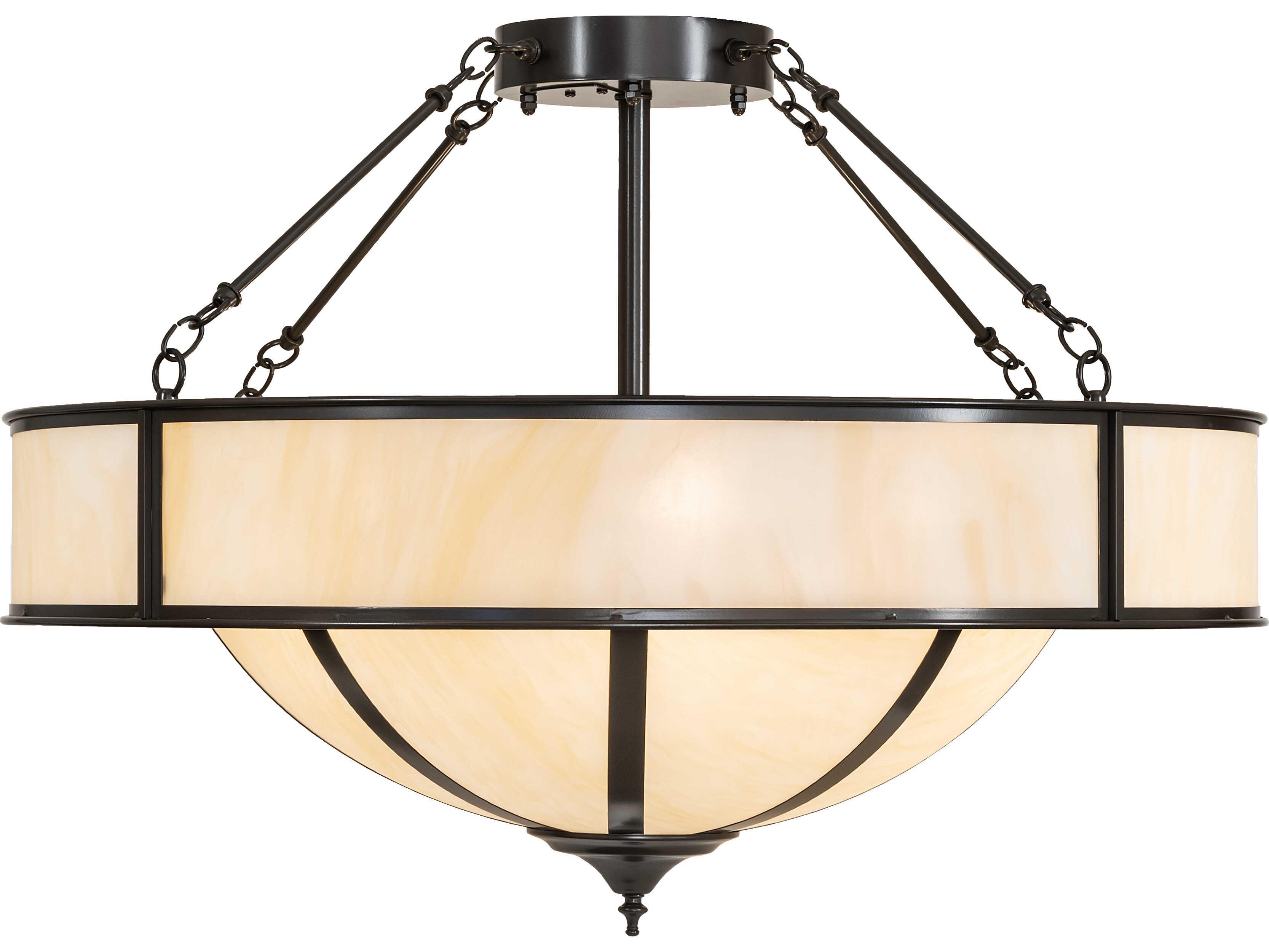 Meyda Toulouse 6-Light Sahara Taupe Idalight Bronze Geometric Pendant