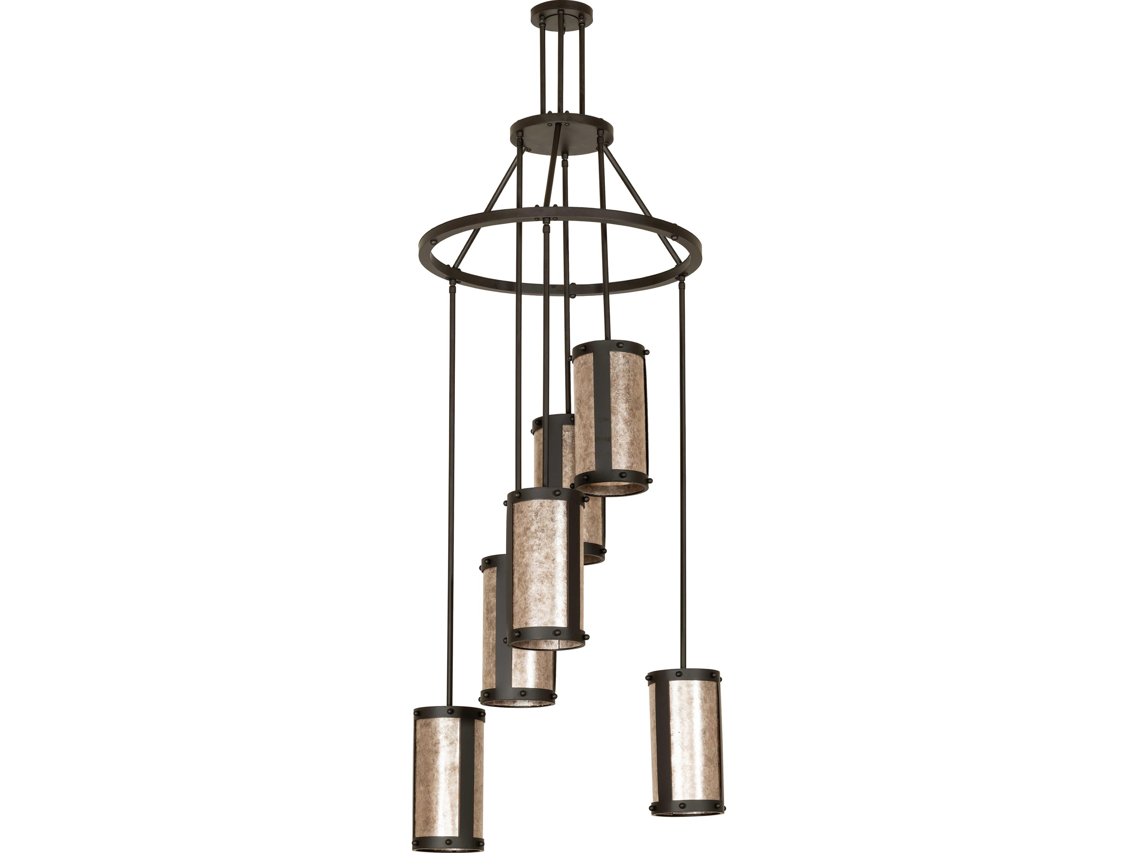 Meyda Cartier 6-Light Silver Mica Steel Traditional Pendant