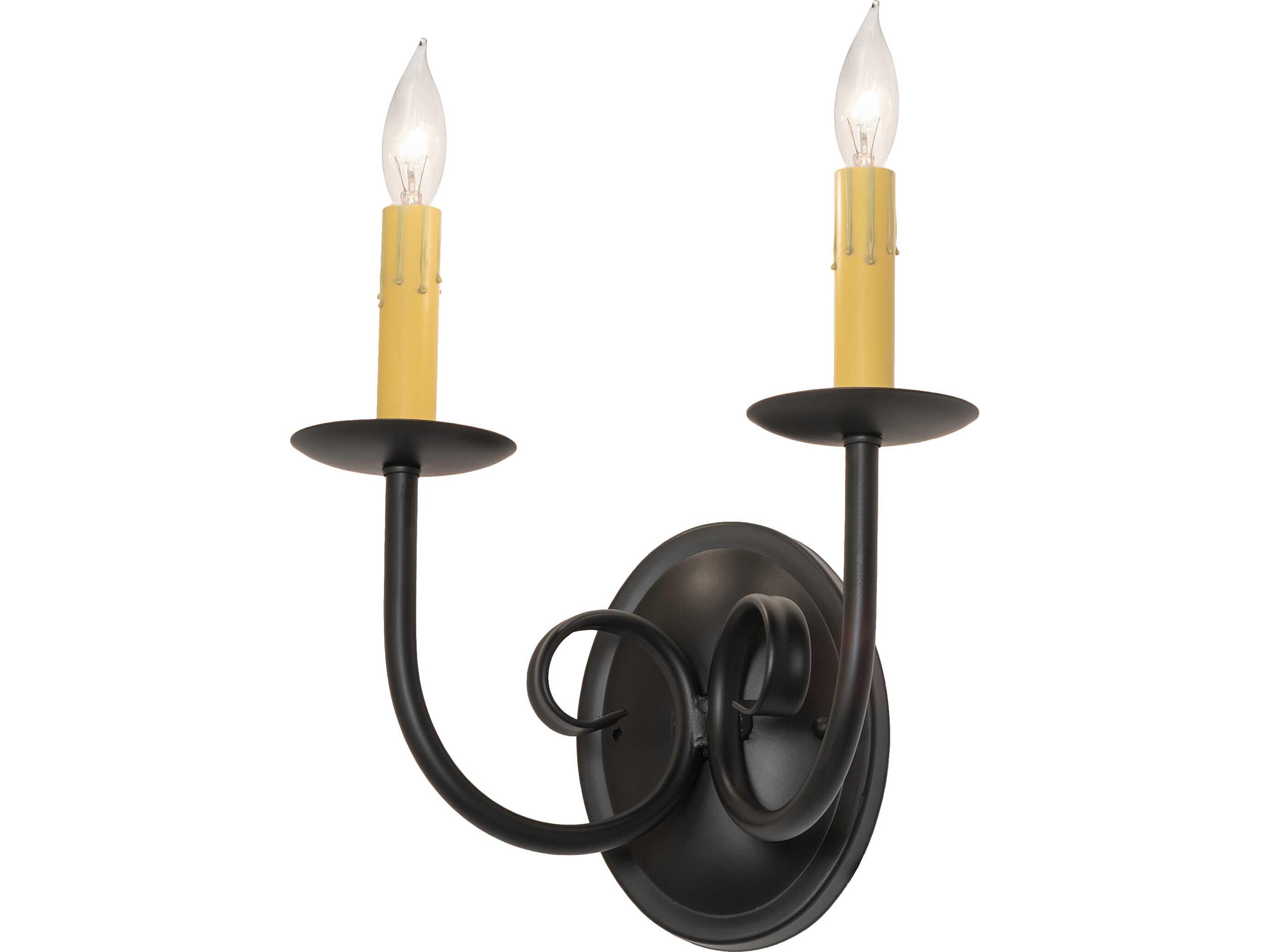 Meyda Squire Blackwash Traditional Wall Sconce