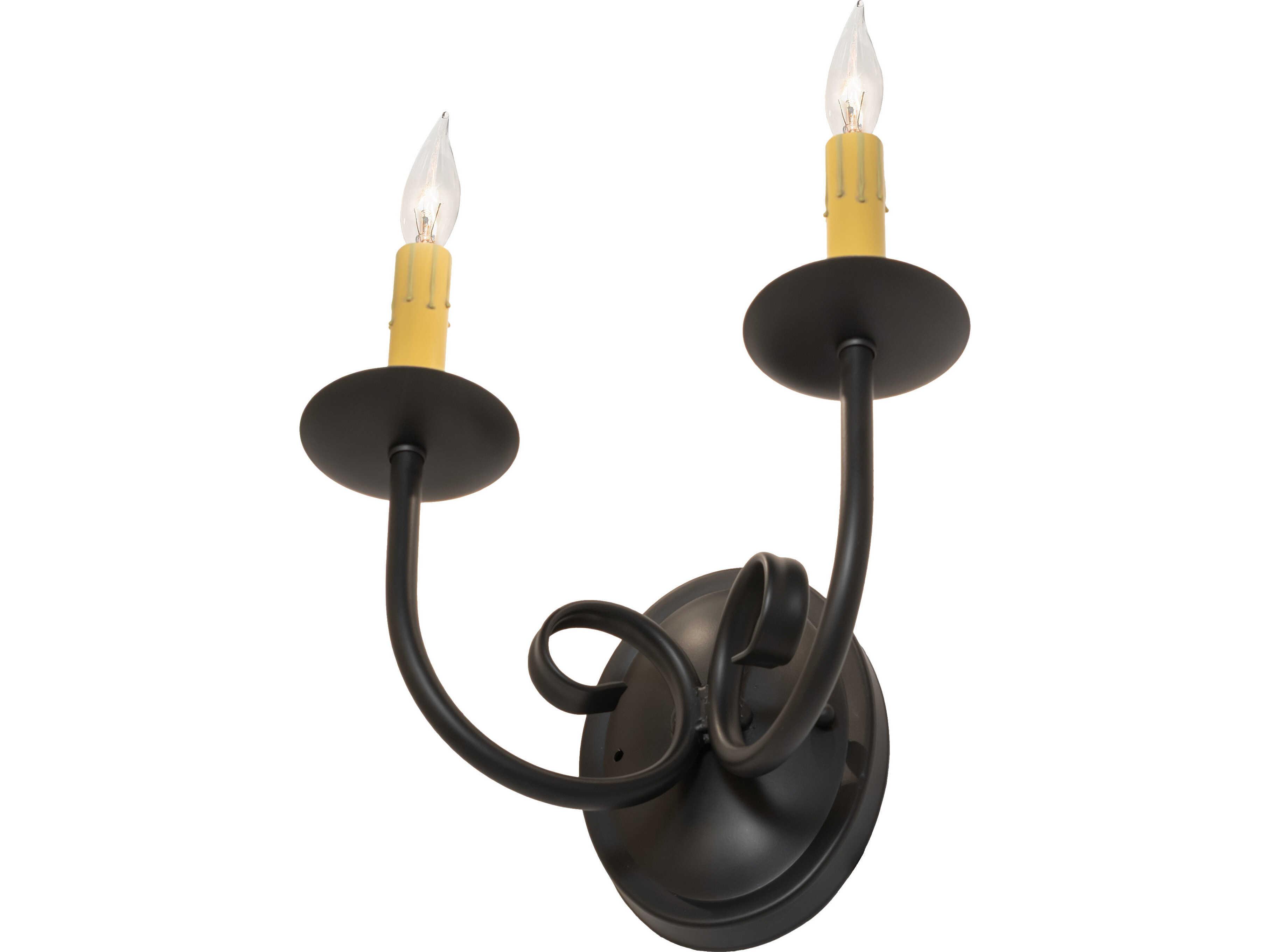 Meyda Squire Blackwash Traditional Wall Sconce