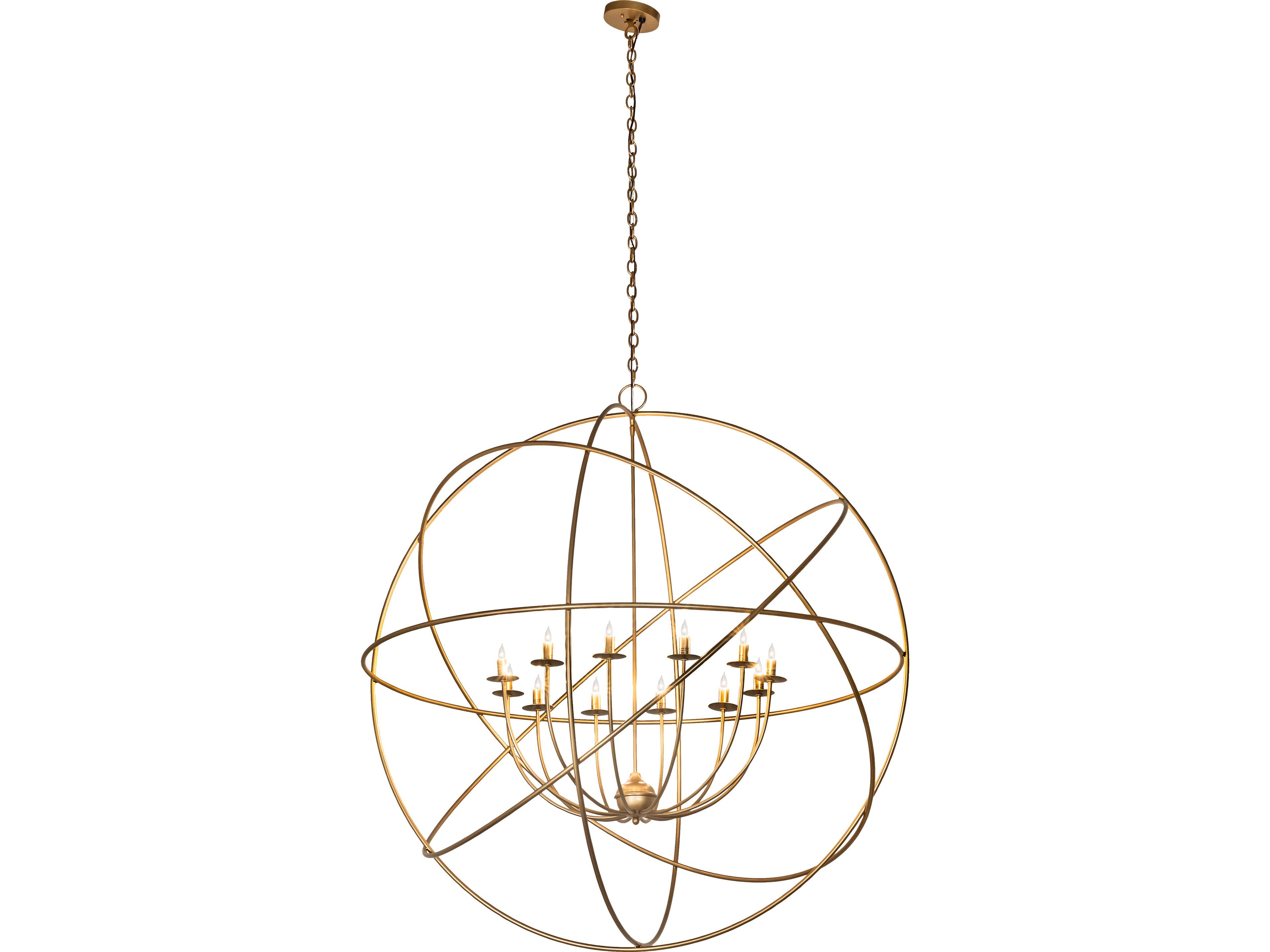 Meyda Atom Enerjisi 12-Light Gold Metallic Chandelier