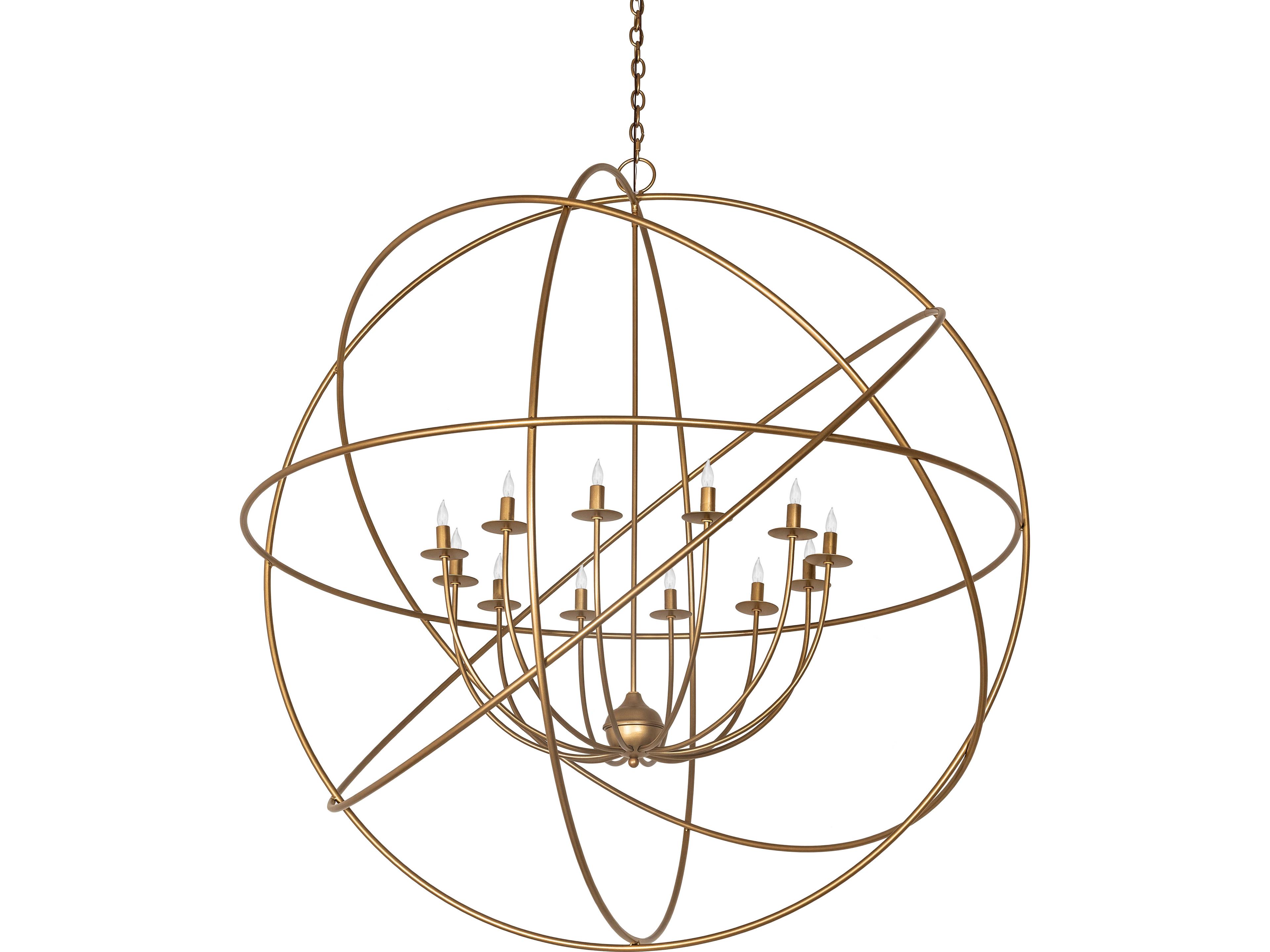 Meyda Atom Enerjisi 12-Light Gold Metallic Chandelier